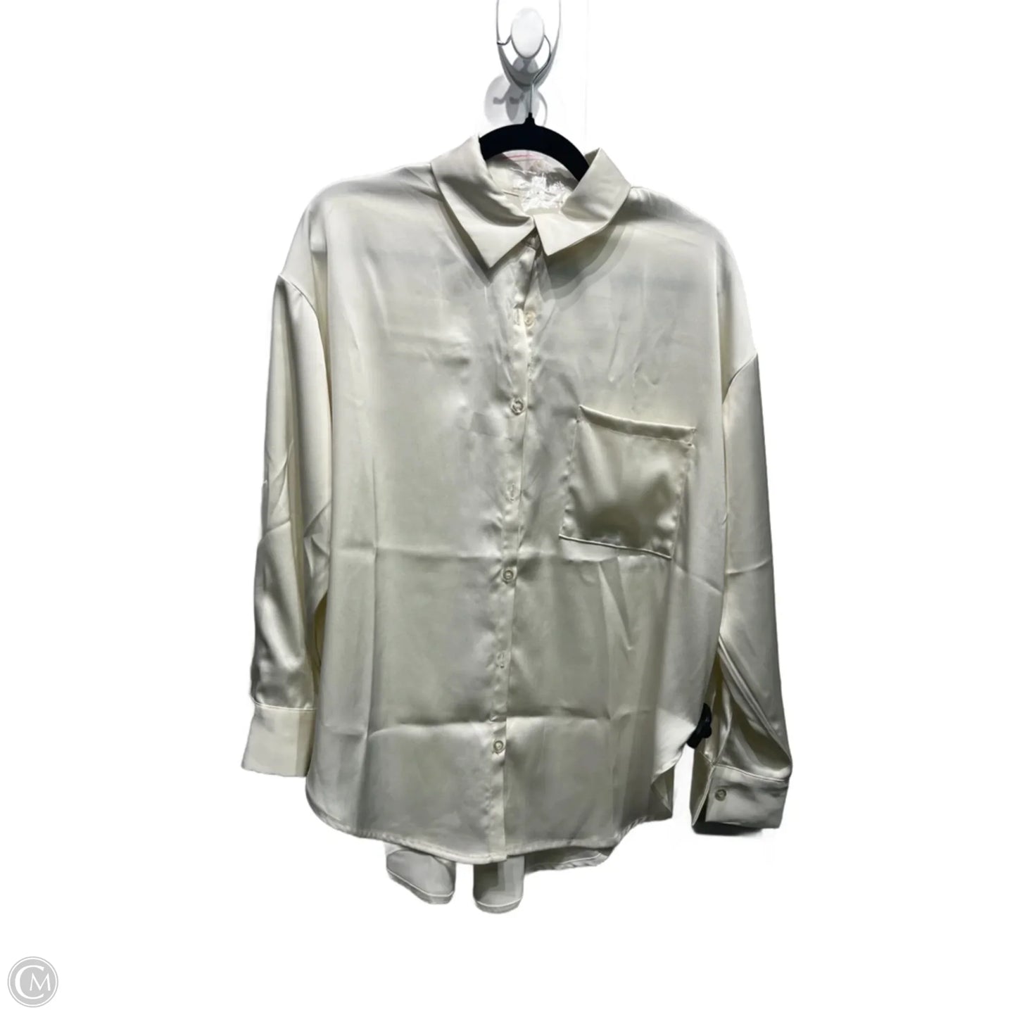 Top Long Sleeve By Blu Pepper In Cream, Size: S