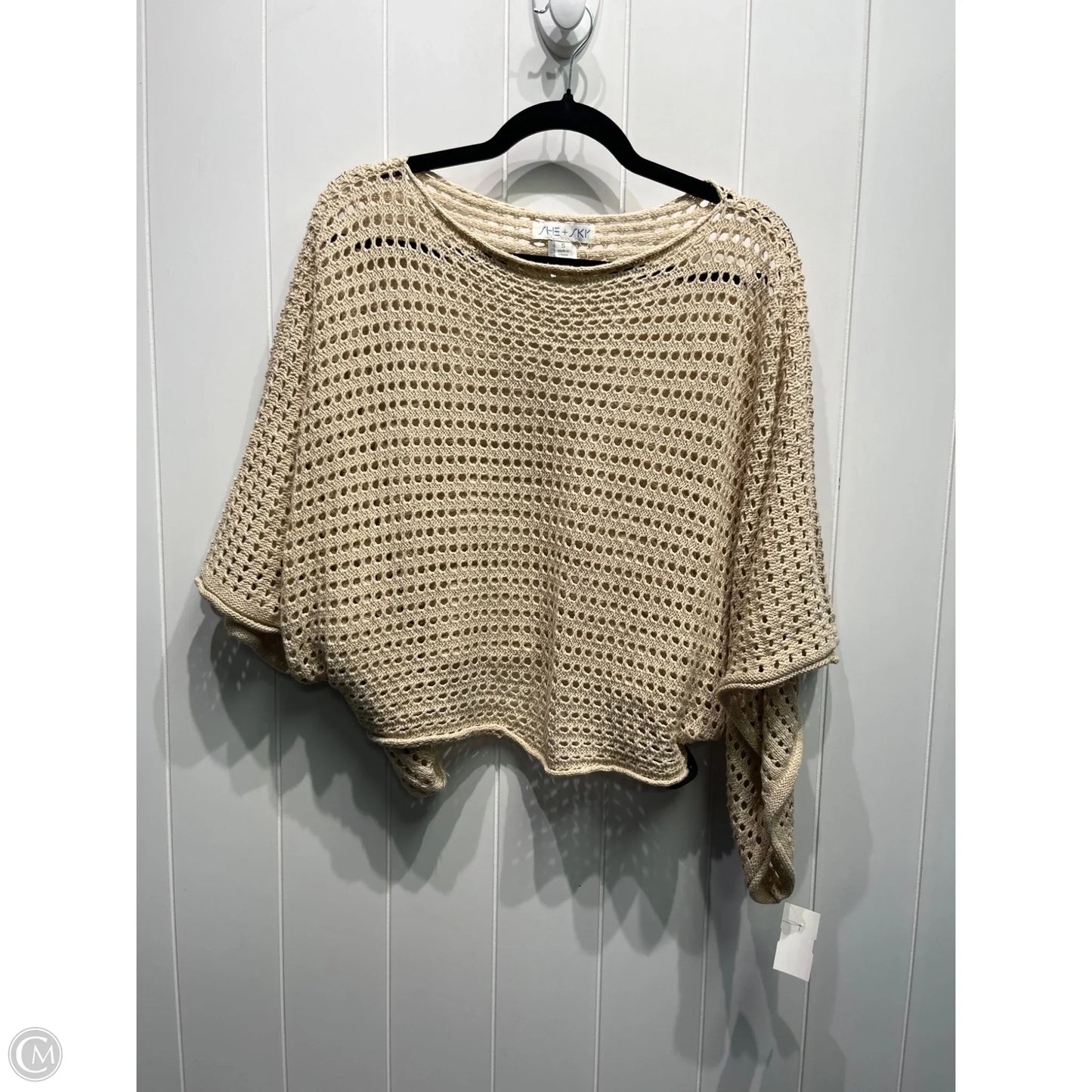 Top Long Sleeve By She + Sky In Tan, Size: S