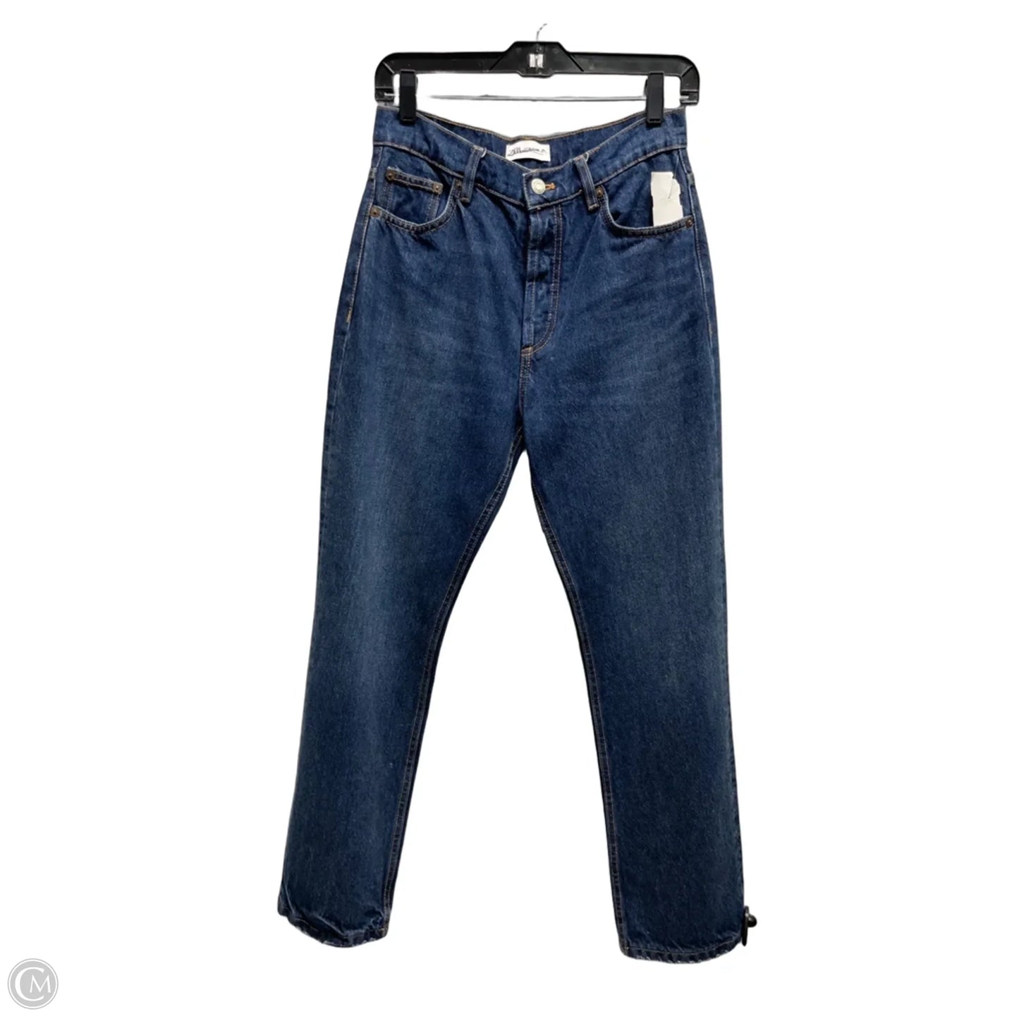 Jeans Straight By Zara In Blue Denim, Size: 4