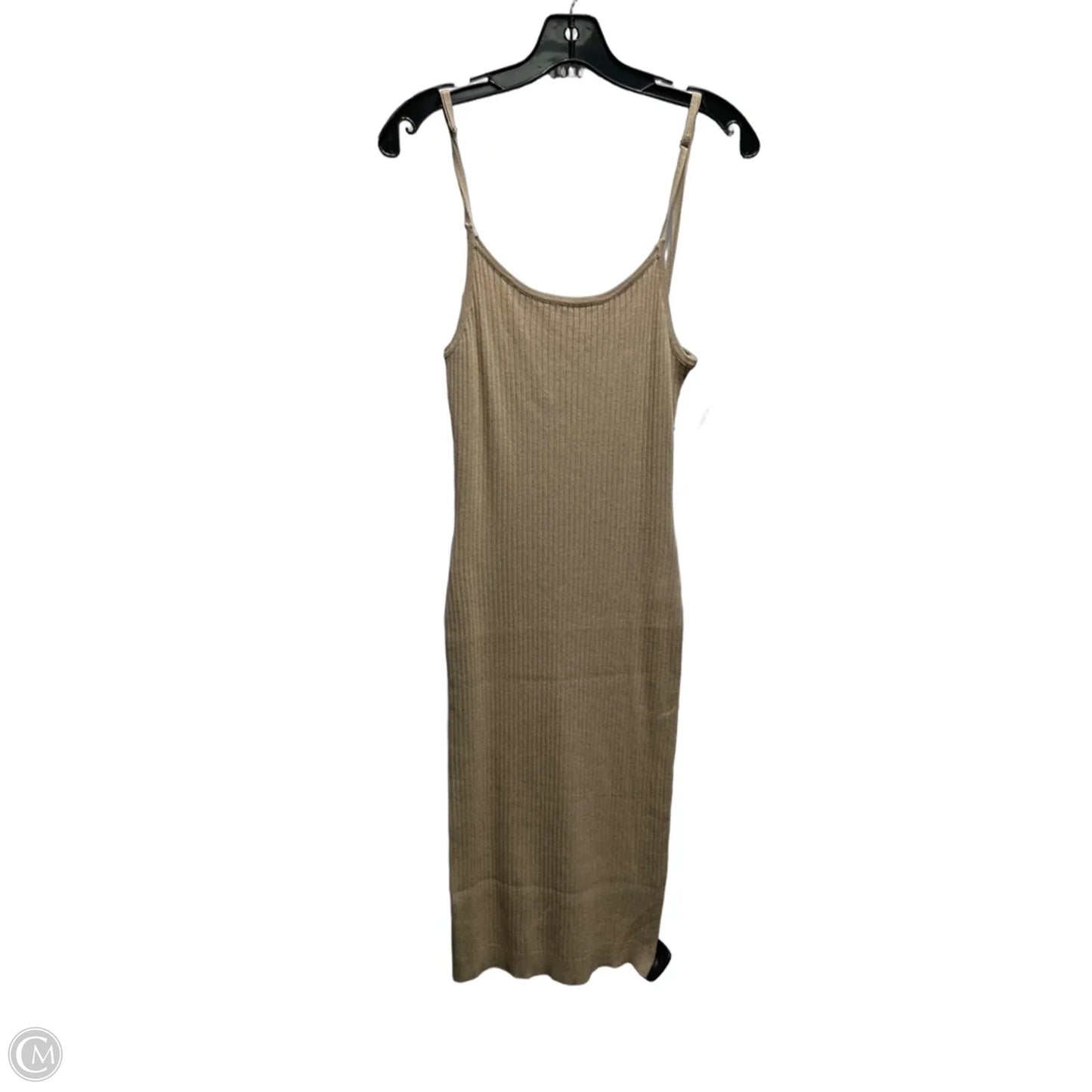 Dress Casual Midi By Clothes Mentor In Tan, Size: M