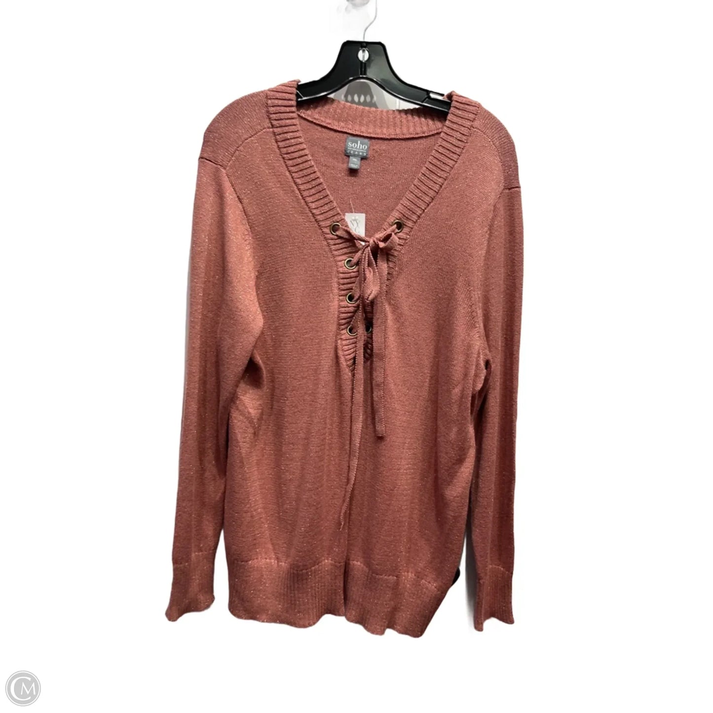 Sweater By Soho Apparel In Mauve, Size: Xxl
