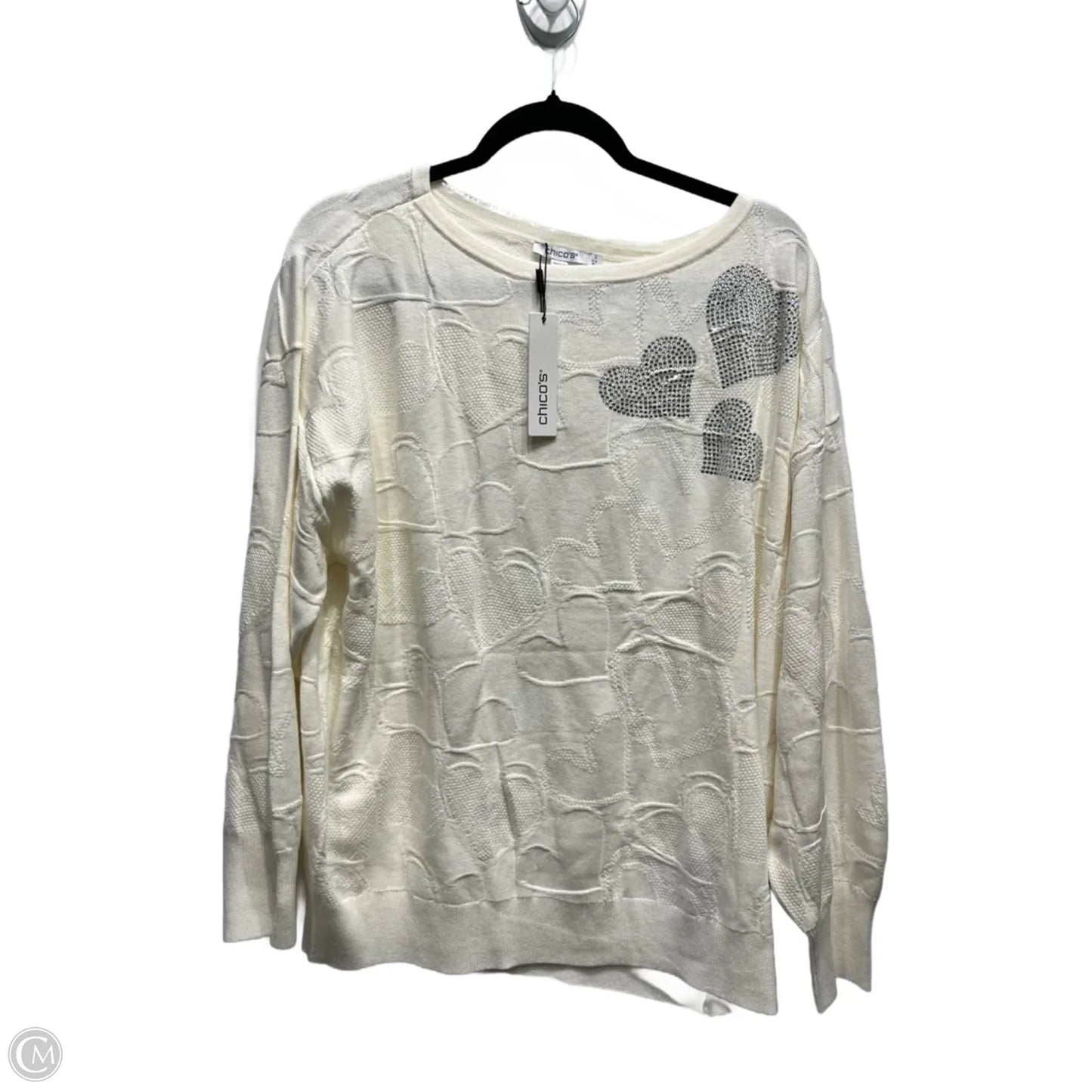 Sweater By Chicos In Cream, Size: Xl