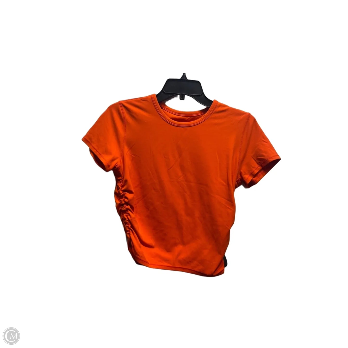 Athletic Top Short Sleeve By Lululemon In Orange, Size: S