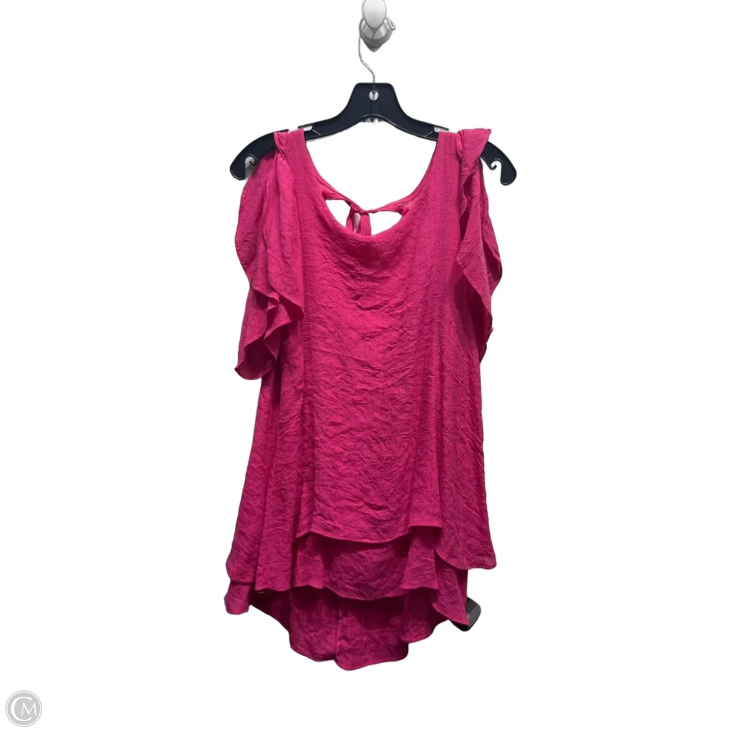 Top Short Sleeve By Umgee In Pink, Size: L