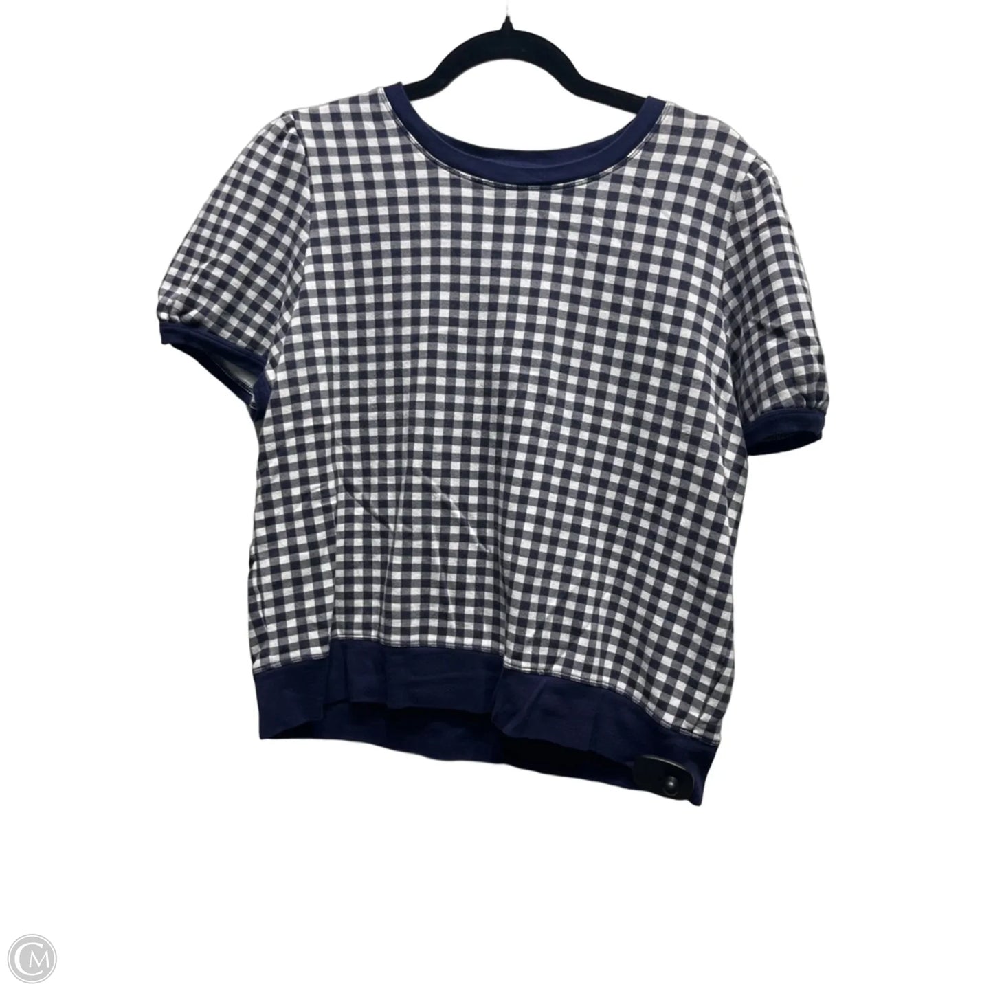 Top Short Sleeve By Draper James In Blue & White, Size: L