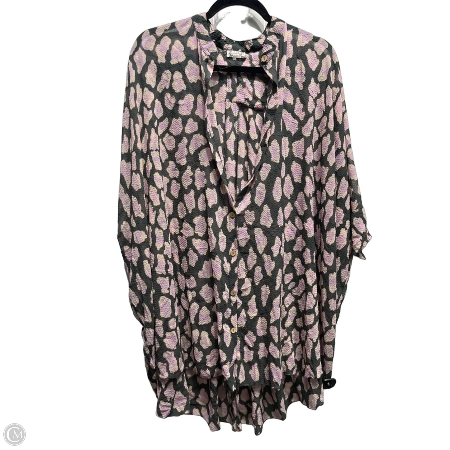 Top Short Sleeve By Free People In Grey & Purple, Size: S