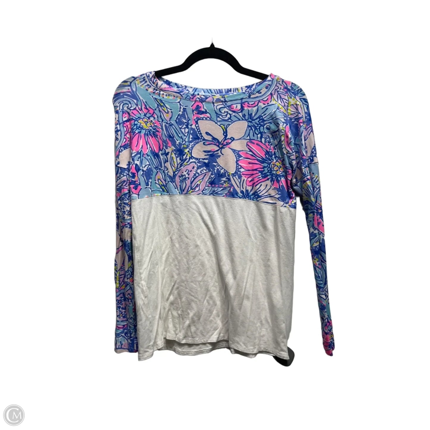 Top Long Sleeve Designer By Lilly Pulitzer In Blue & Pink, Size: Xxs
