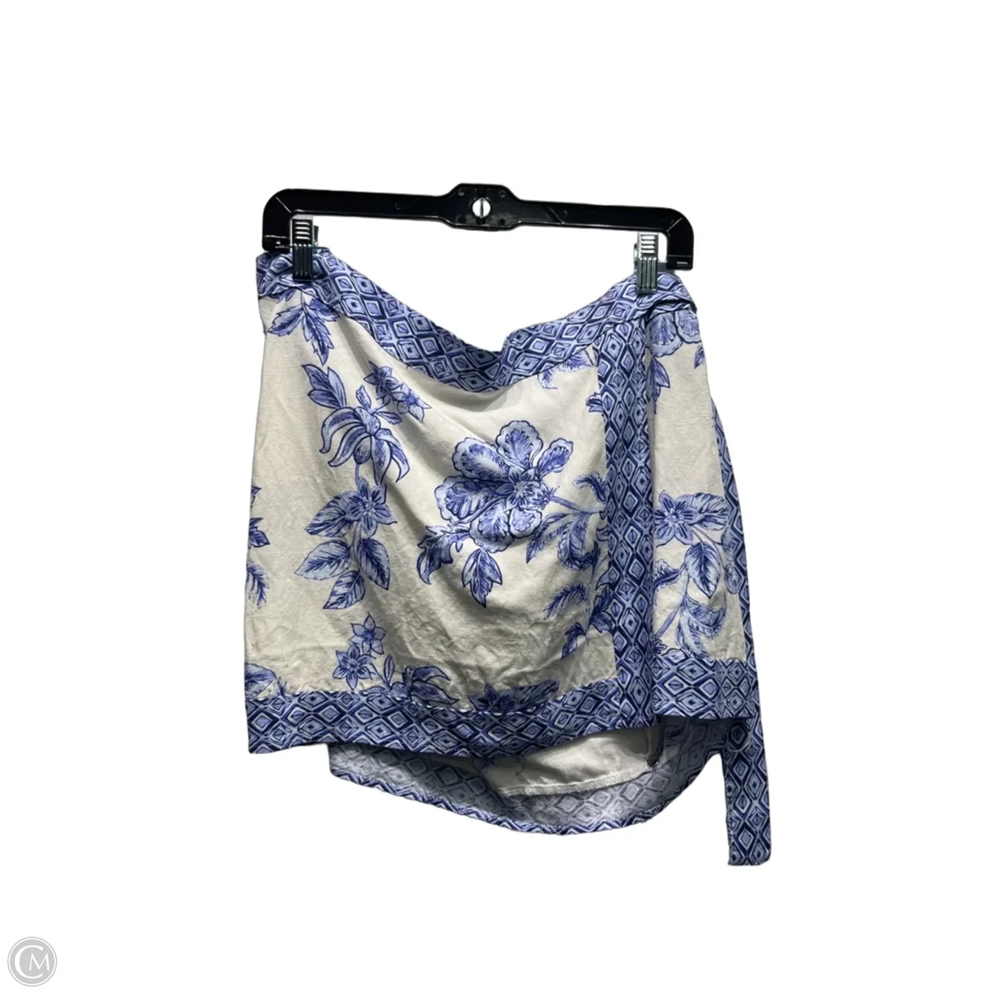 Skirt Mini & Short By Zara In Blue & White, Size: Xl