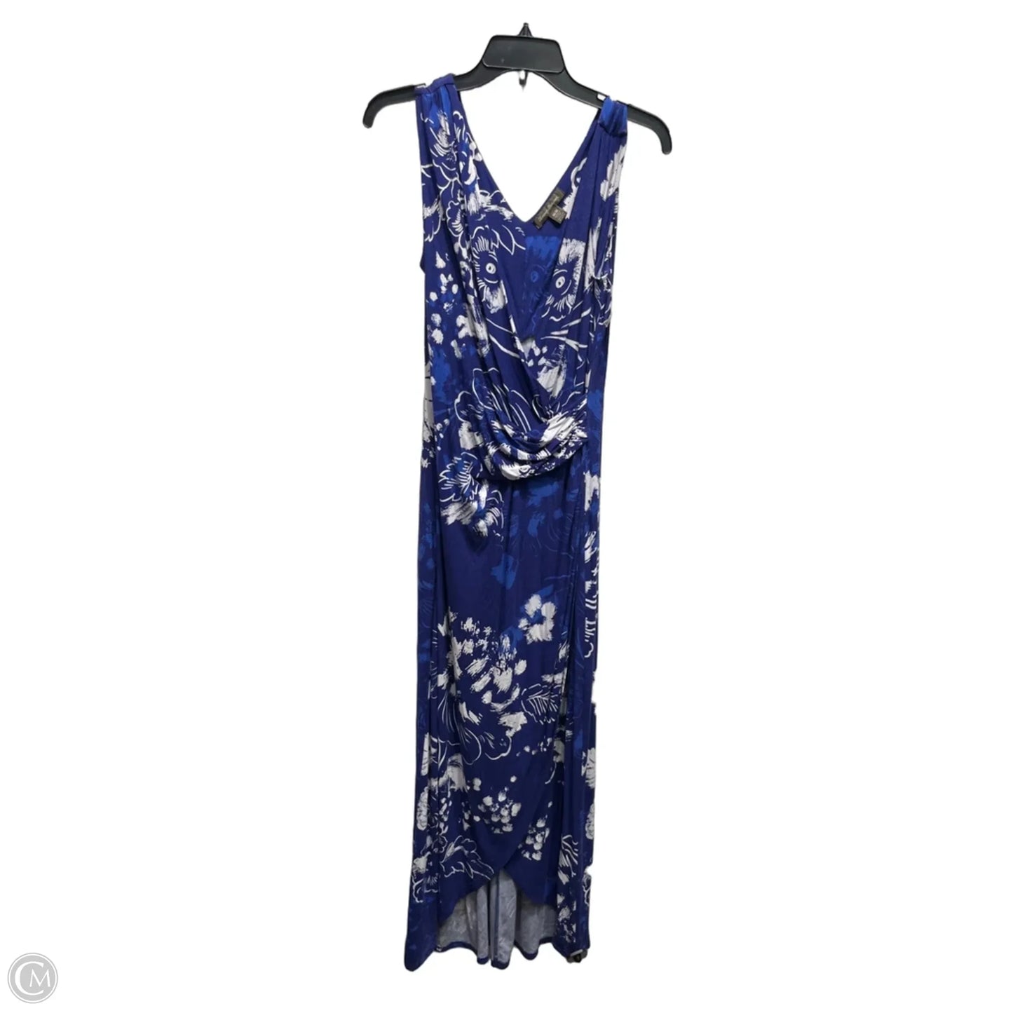 Dress Casual Maxi By Tommy Bahama In Blue & White, Size: M
