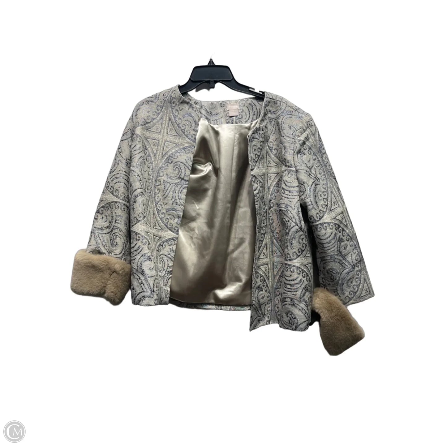 Blazer By Chicos In Blue & Grey, Size: L