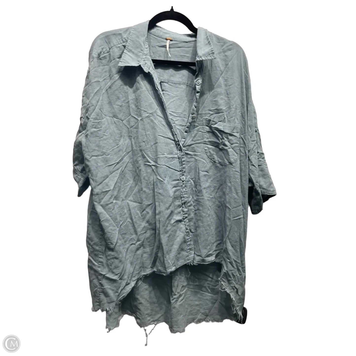 Top Short Sleeve By Free People In Blue, Size: L