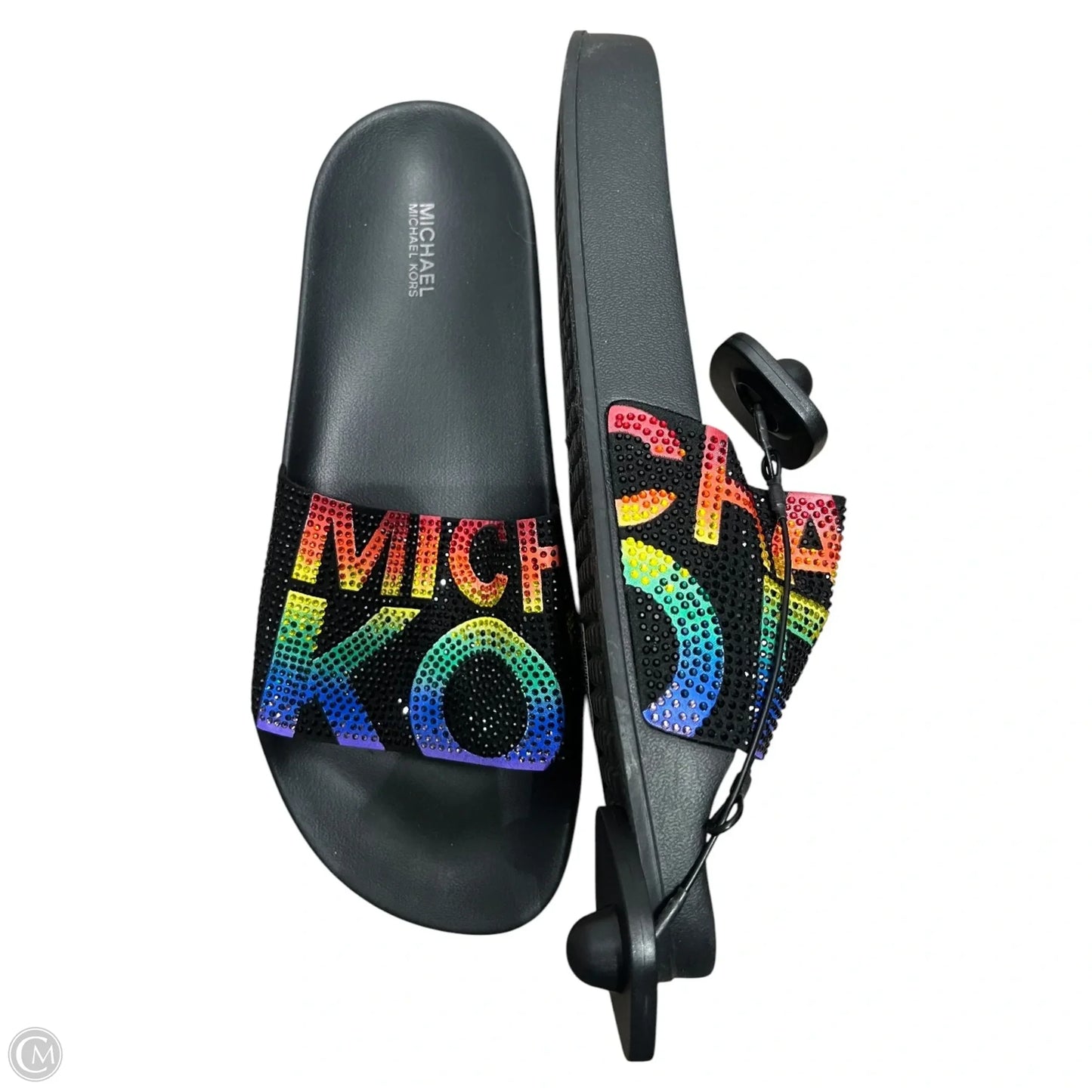 Sandals Flats By Michael By Michael Kors In Rainbow Print, Size: 9