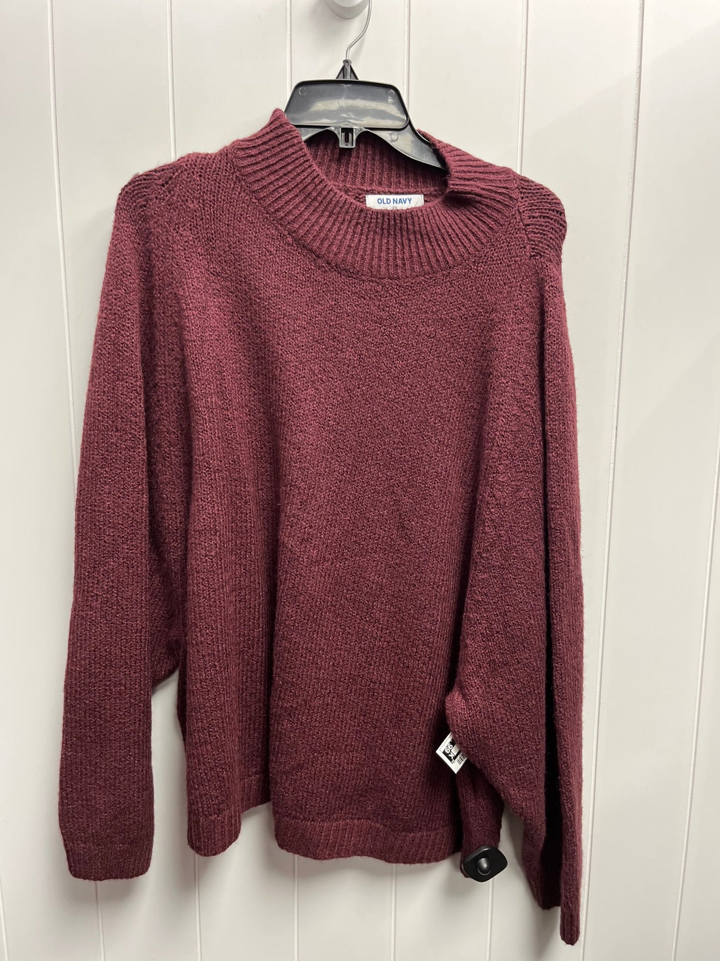 Sweater By Old Navy In Red, Size: 2x
