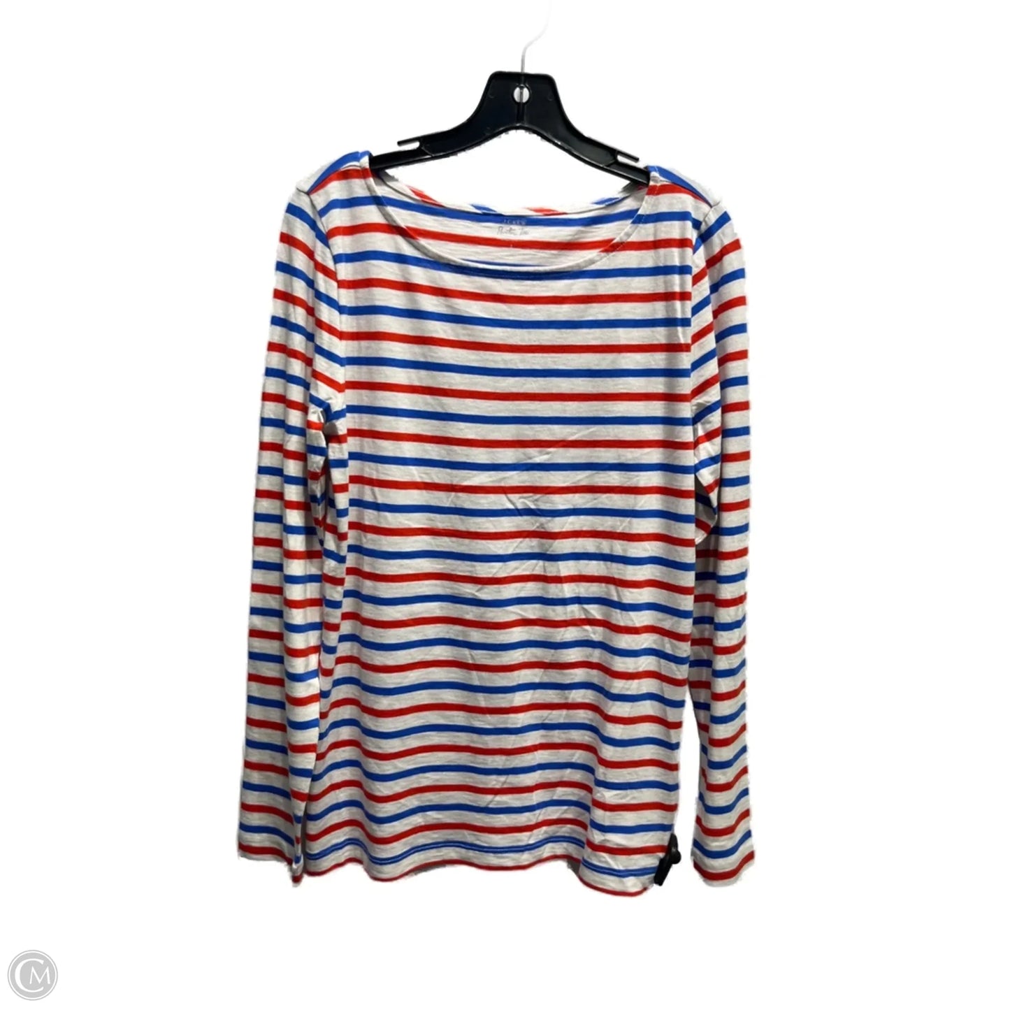 Top Long Sleeve By J. Crew In Red & Yellow, Size: L