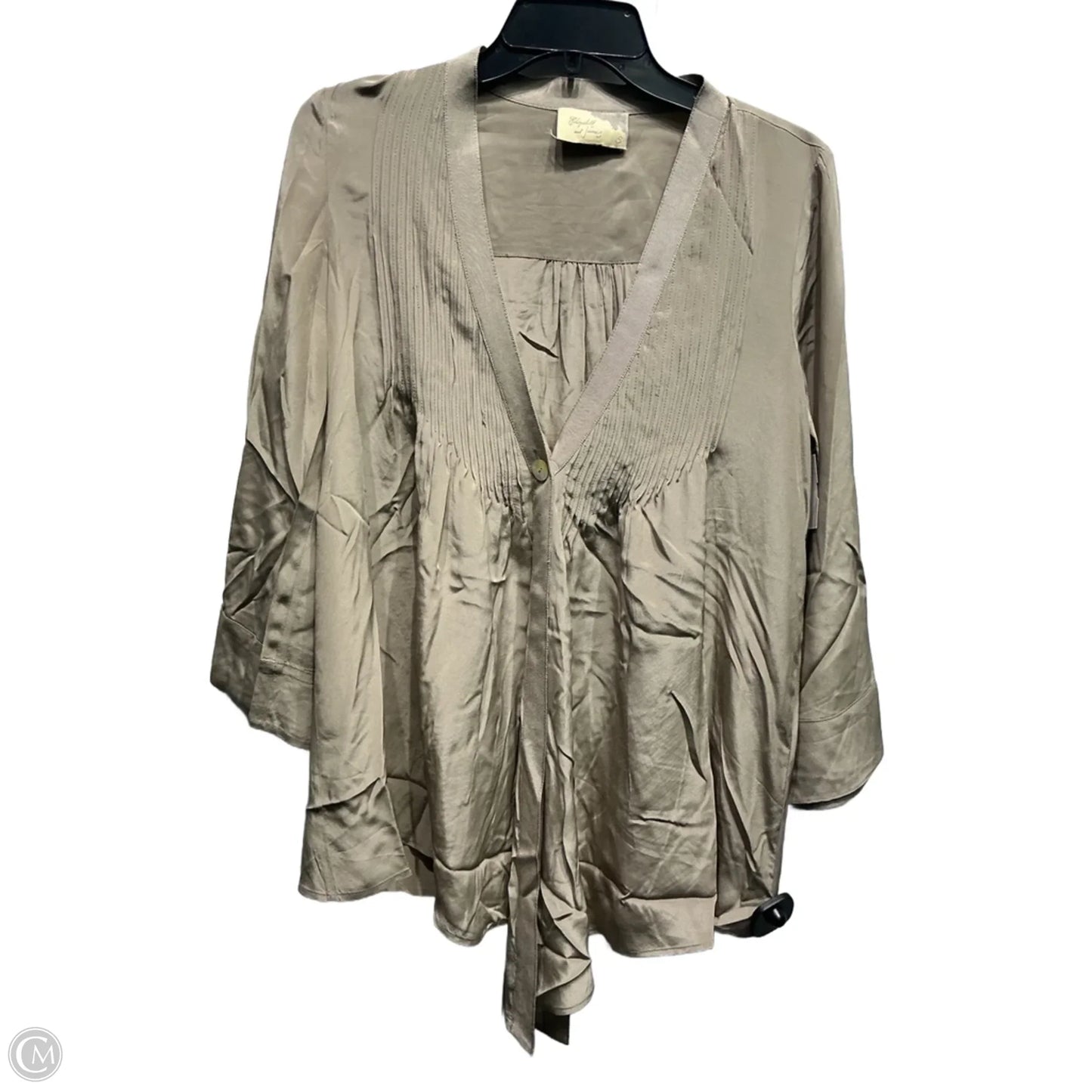 Top 3/4 Sleeve By Elizabeth And James In Tan, Size: S