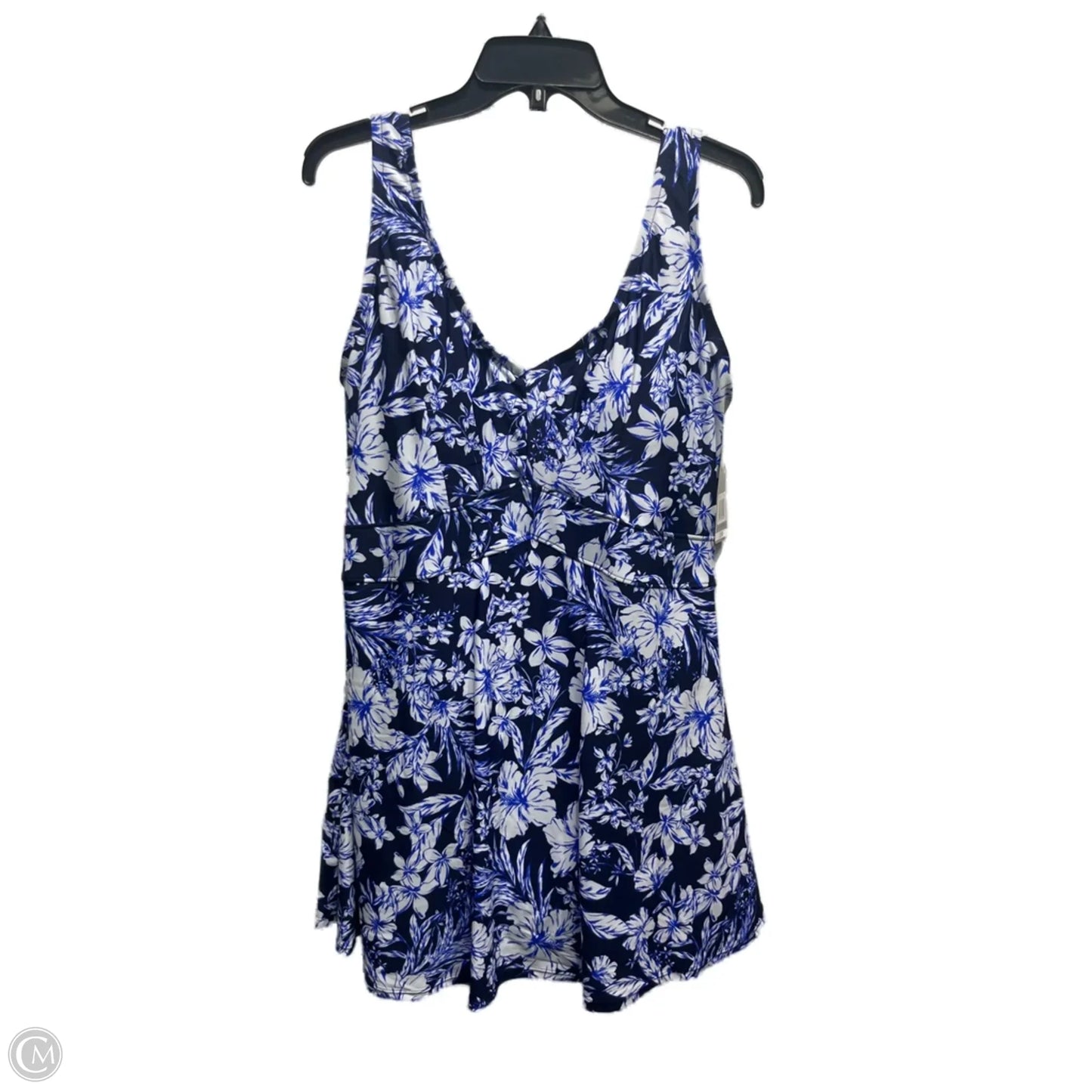 Swimsuit By YOUR THE BEST In Blue & White, Size: 18