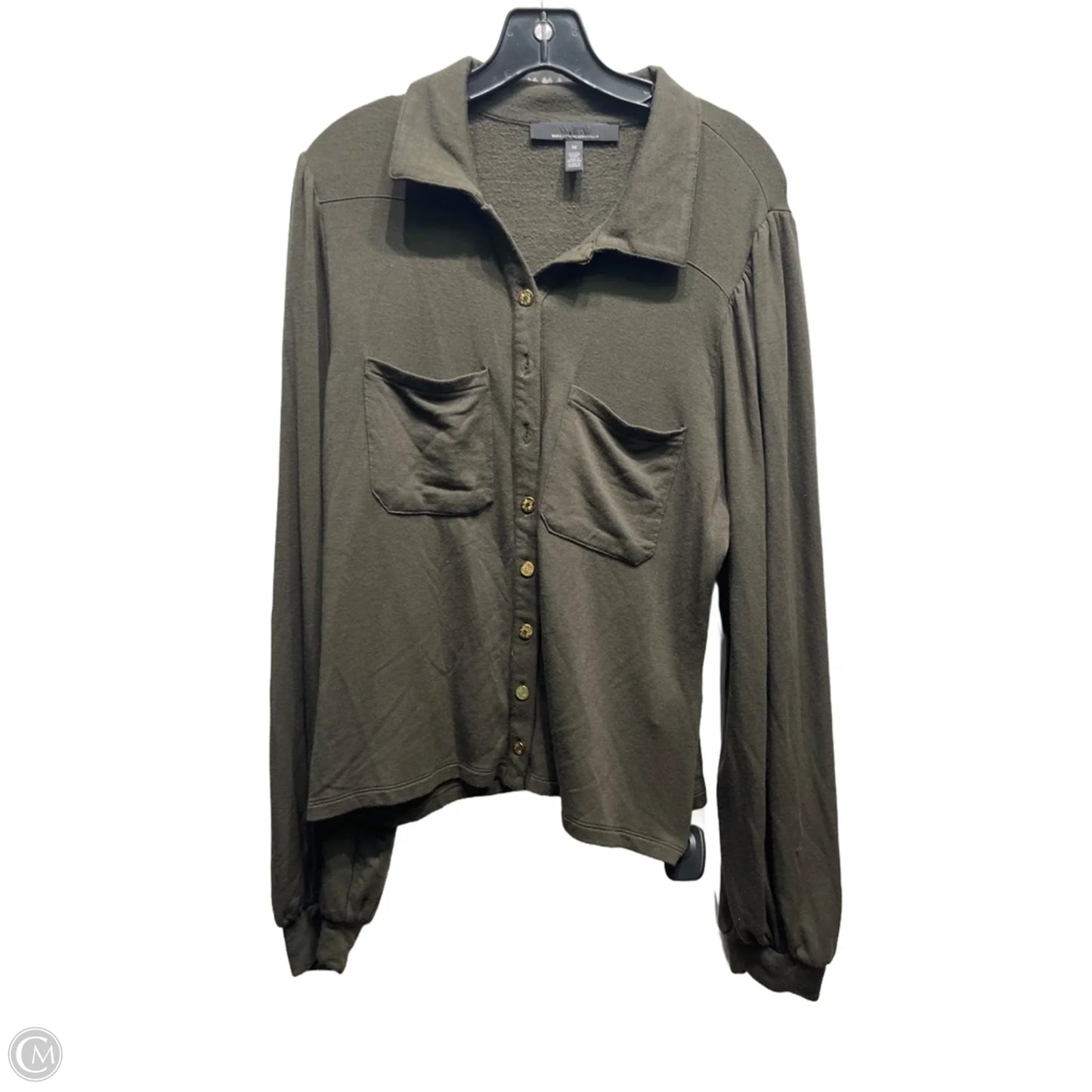 Top Long Sleeve By White House Black Market In Green, Size: M