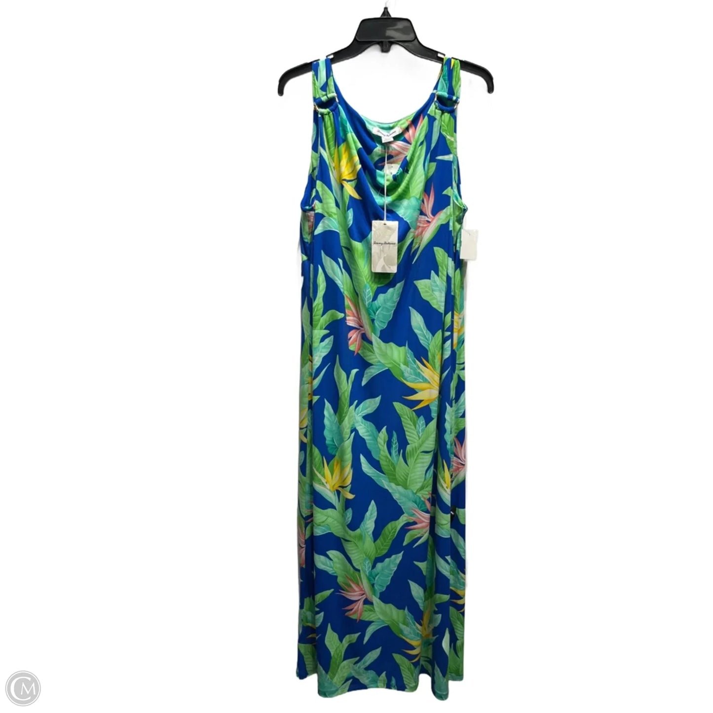 Dress Casual Maxi By Tommy Bahama In Blue & Green, Size: Xl