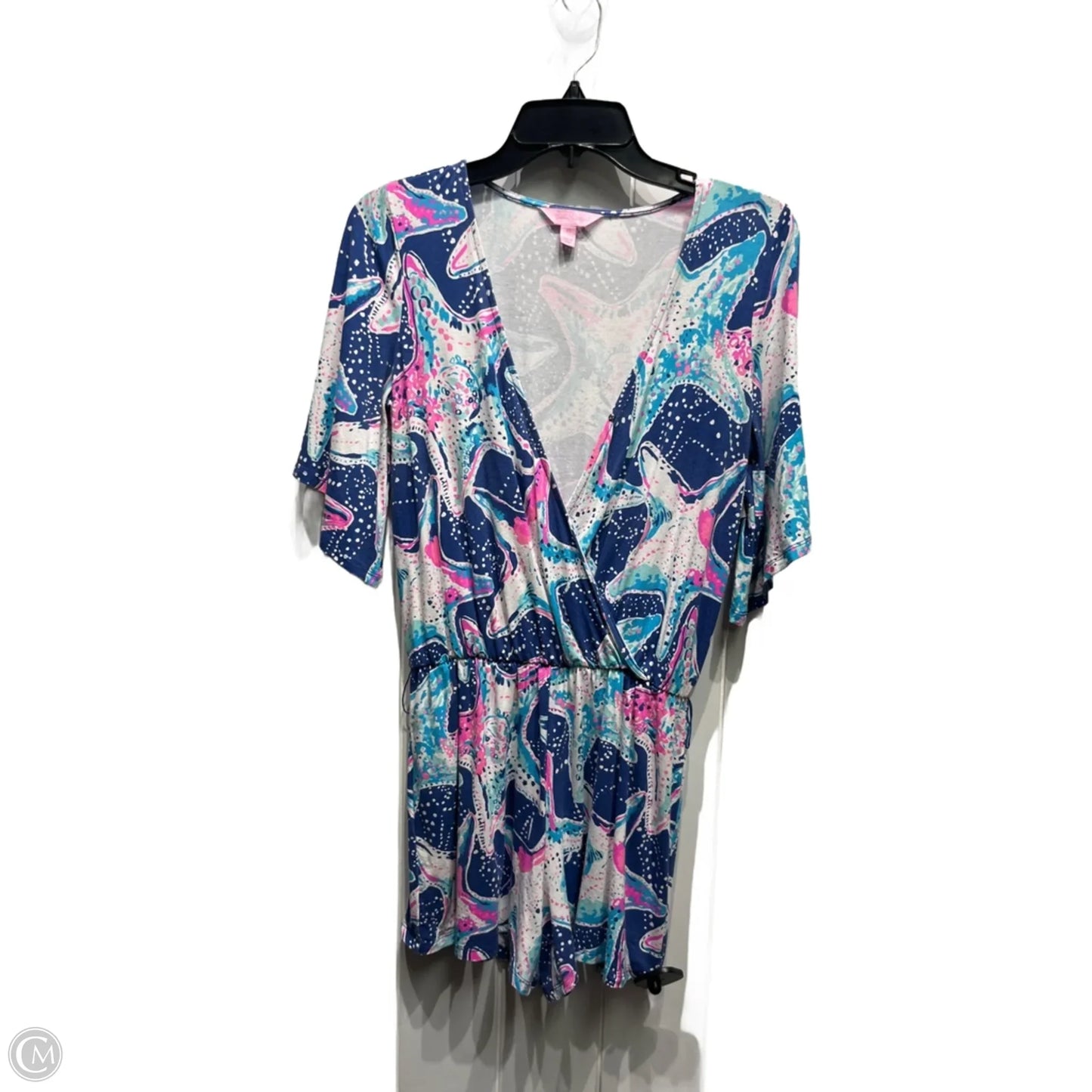 Romper Designer By Lilly Pulitzer In Blue & Pink, Size: Xs