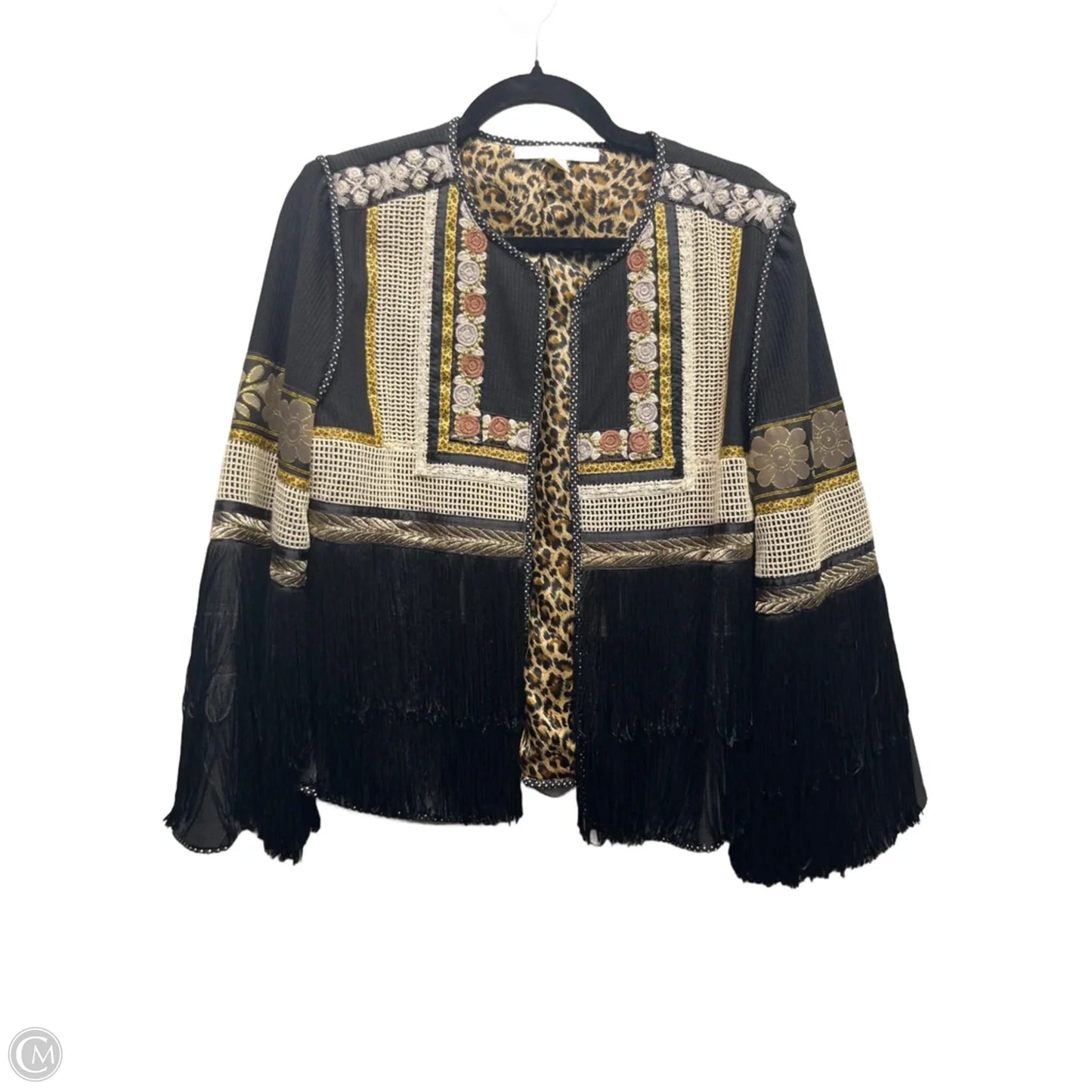 Blazer By Boston Proper In Black & Yellow, Size: M