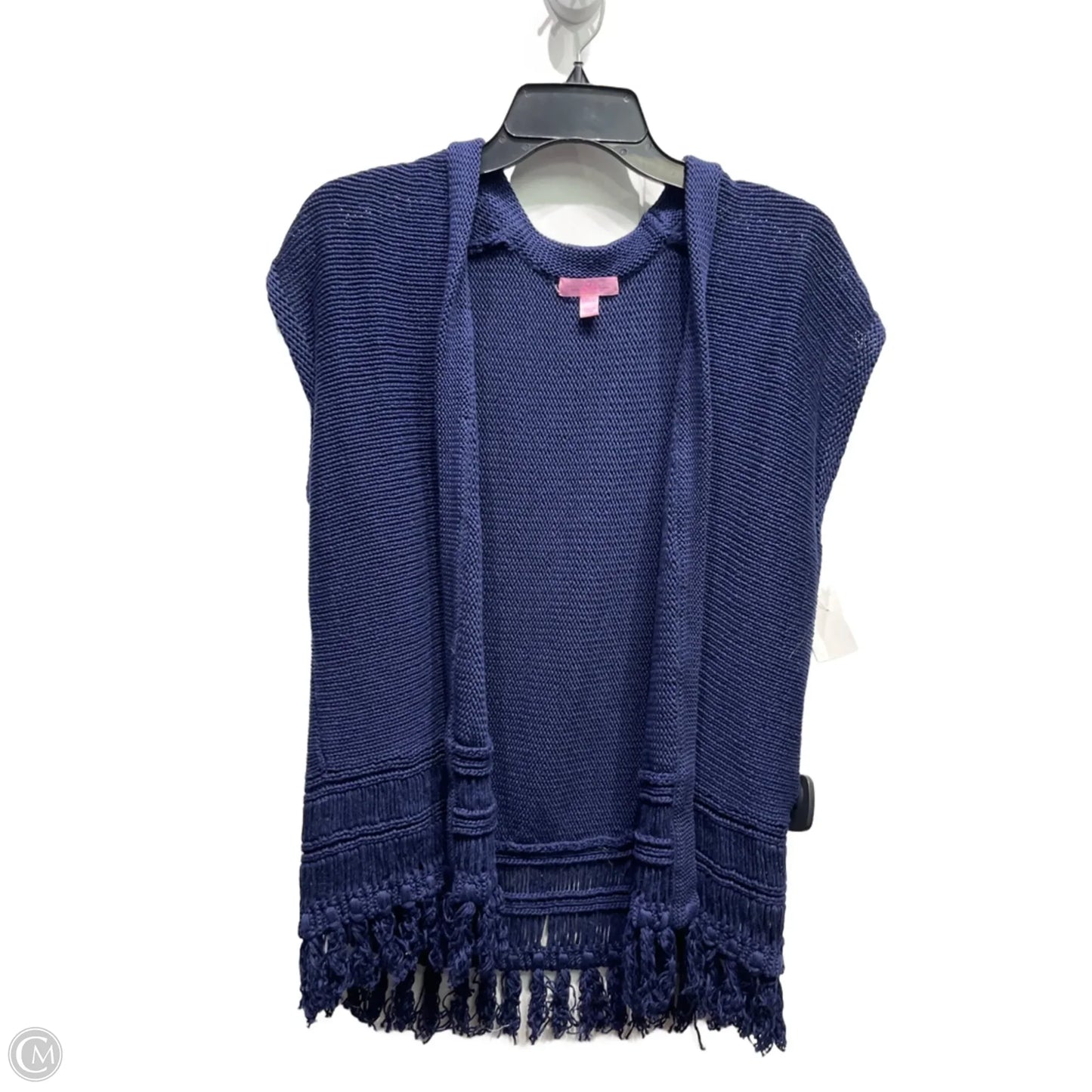 Sweater Cardigan Designer By Lilly Pulitzer In Navy, Size: Xxs