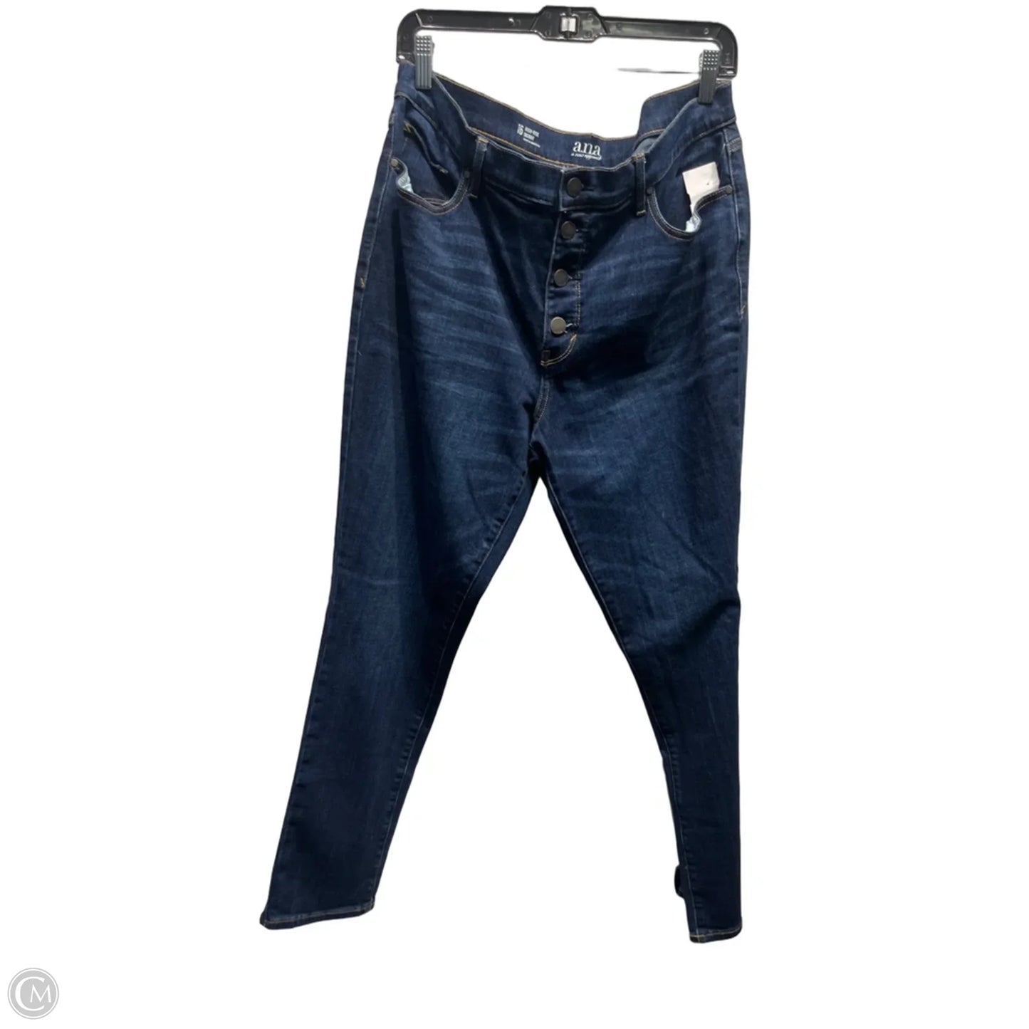 Jeans Skinny By Ana In Blue Denim, Size: 16