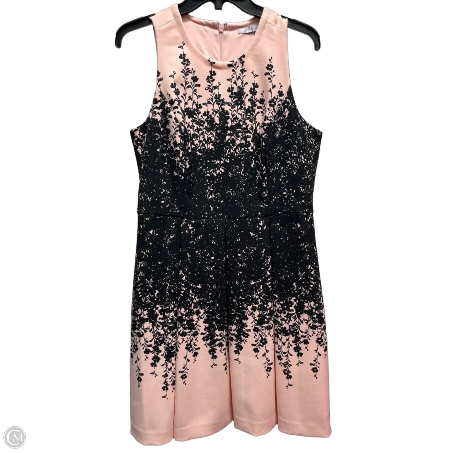Dress Work By Carmen Marc Valvo In Black & Pink, Size: 12p