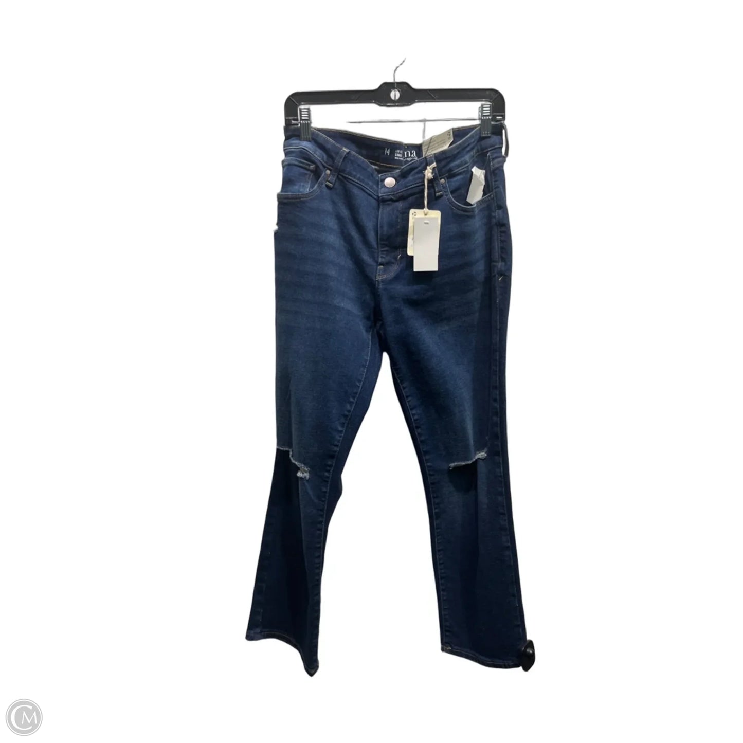 Jeans Straight By Ana In Blue Denim, Size: 14