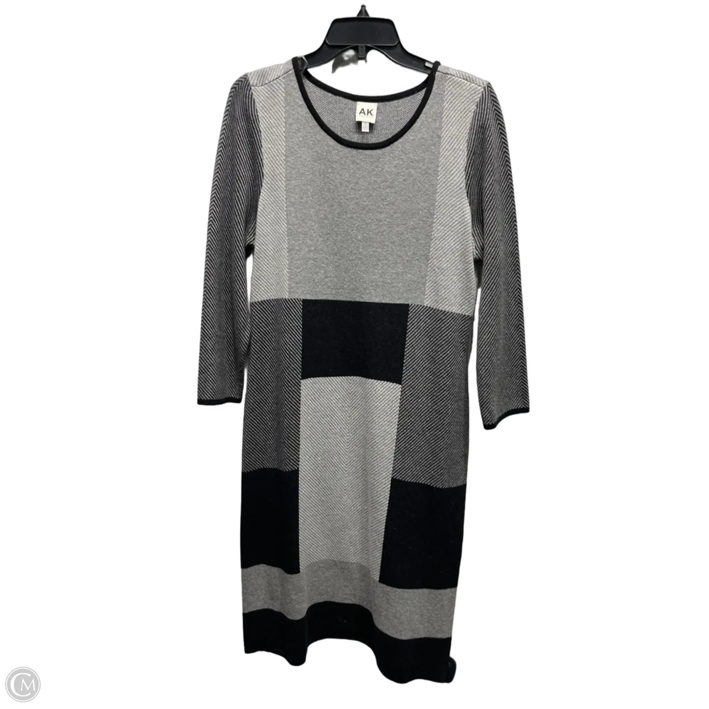 Dress Sweater By Anne Klein In Grey, Size: M