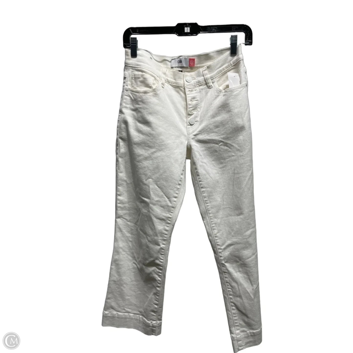 Pants Wide Leg By Cabi In White Denim, Size: 2