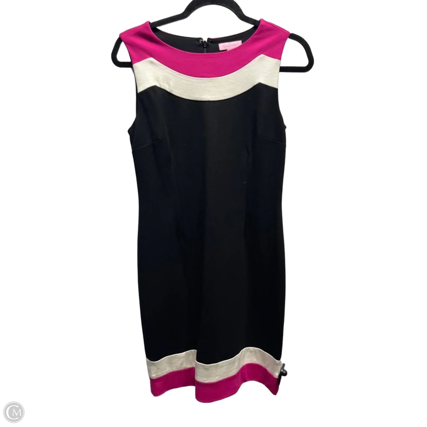 Dress Designer By Lilly Pulitzer In Pink & White, Size: S