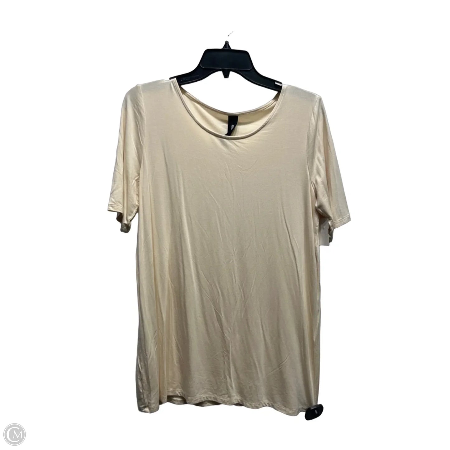 Top Short Sleeve By Agnes & Dora In Tan, Size: L