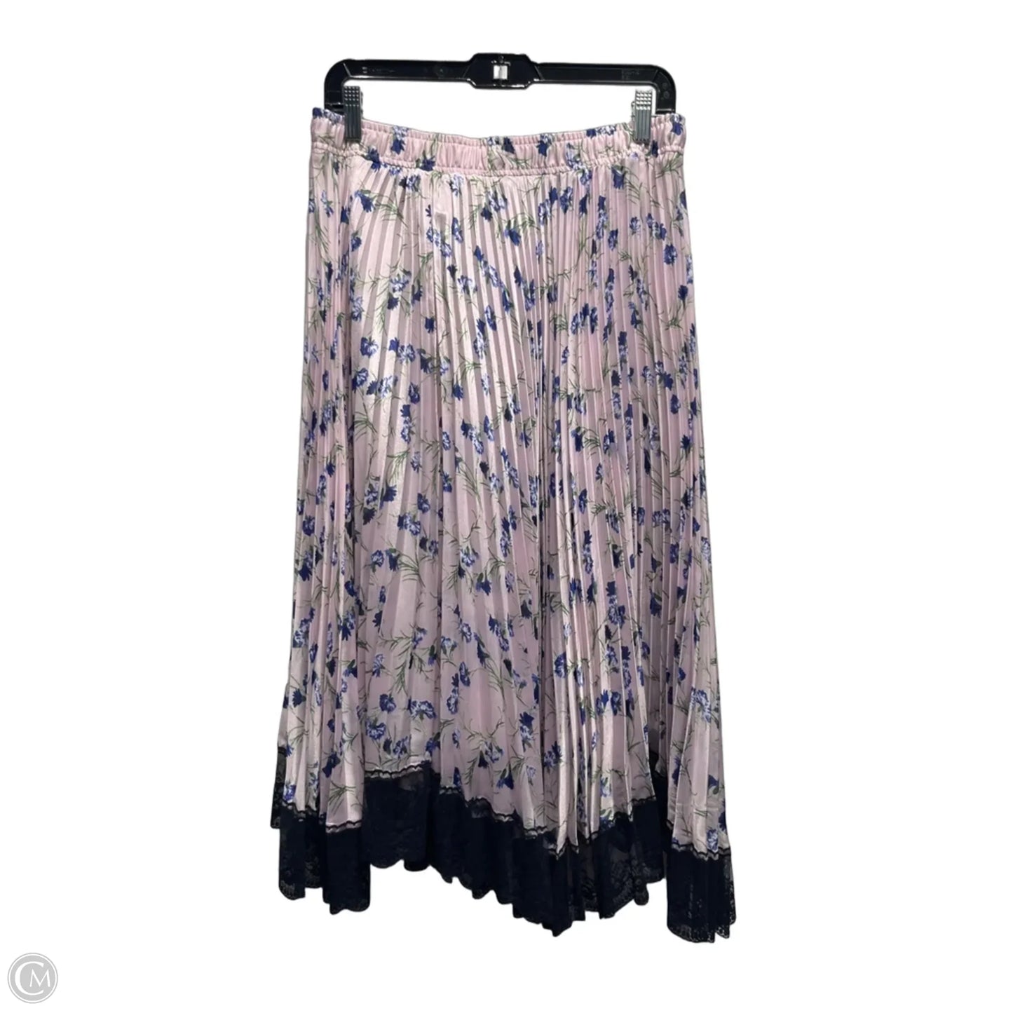 Skirt Midi By Clothes Mentor In Blue & Pink, Size: L
