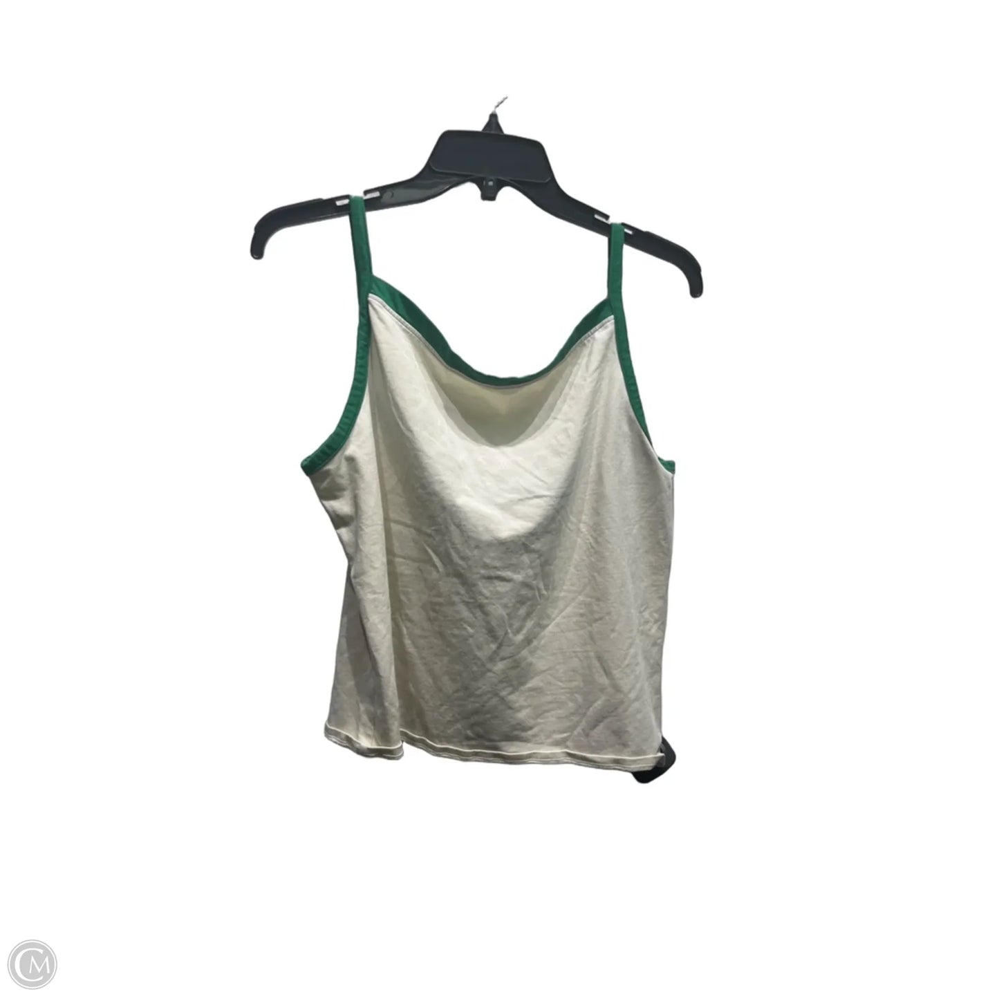 Athletic Tank Top By Lululemon In Cream & Green, Size: Xl