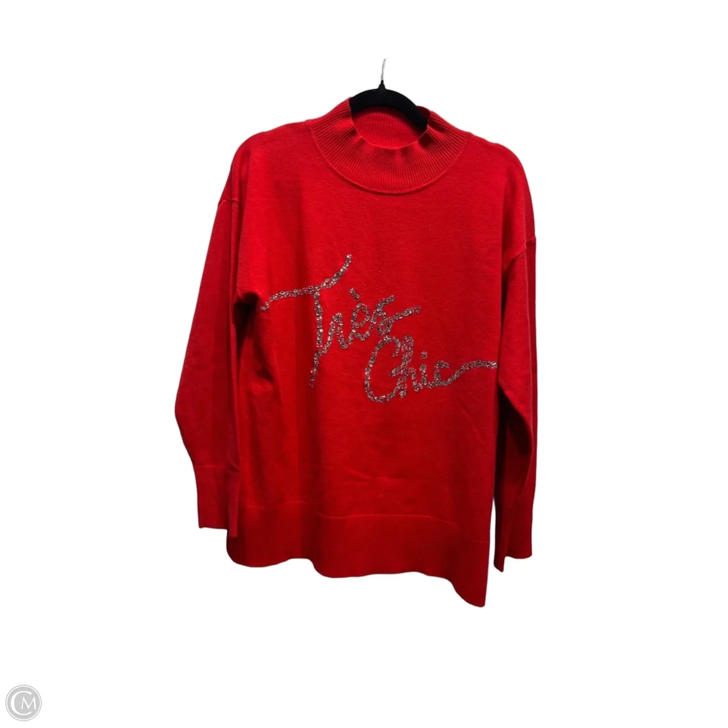 Top Long Sleeve Designer By Karl Lagerfeld In Red, Size: M
