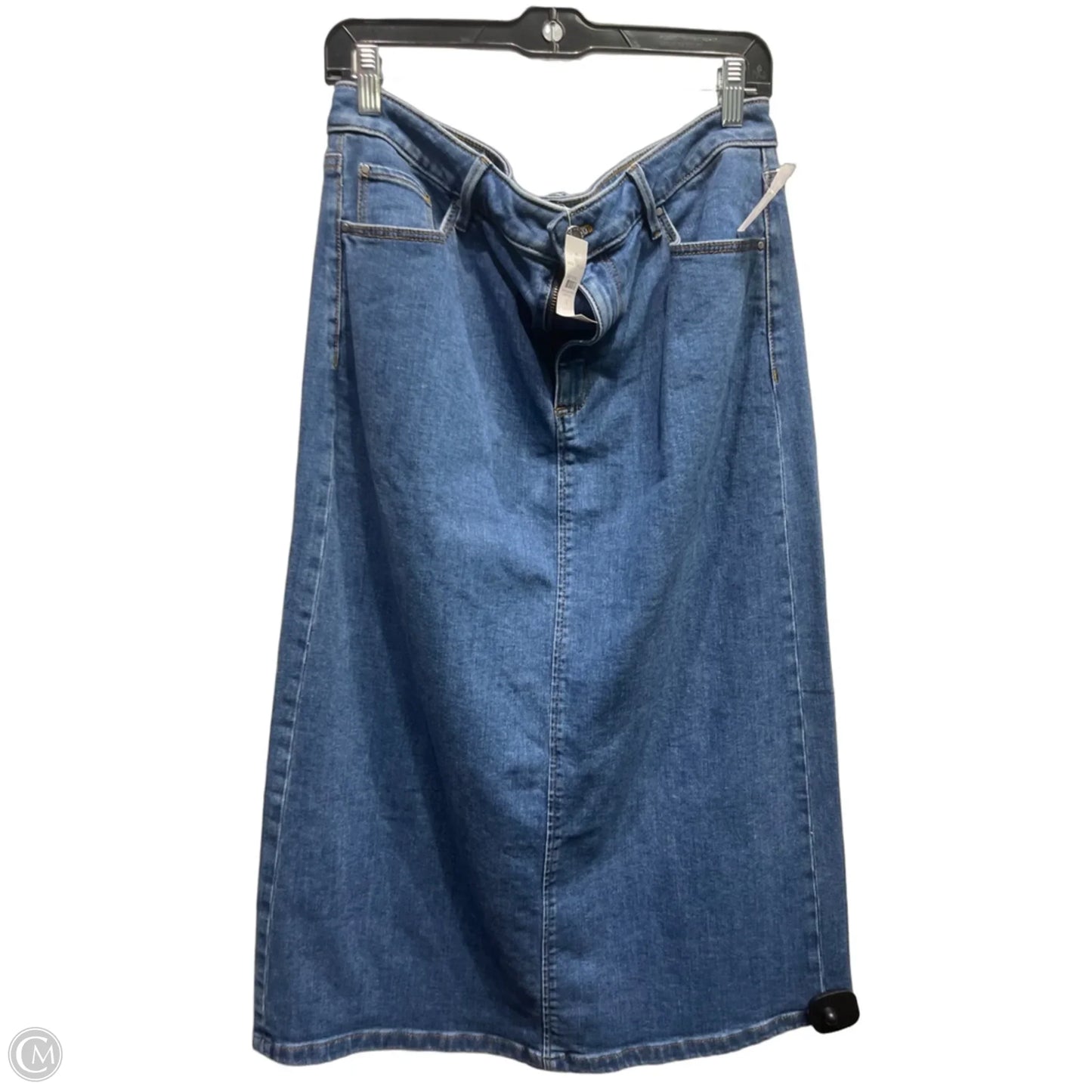 Skirt Maxi By Ann Taylor In Blue Denim, Size: 12