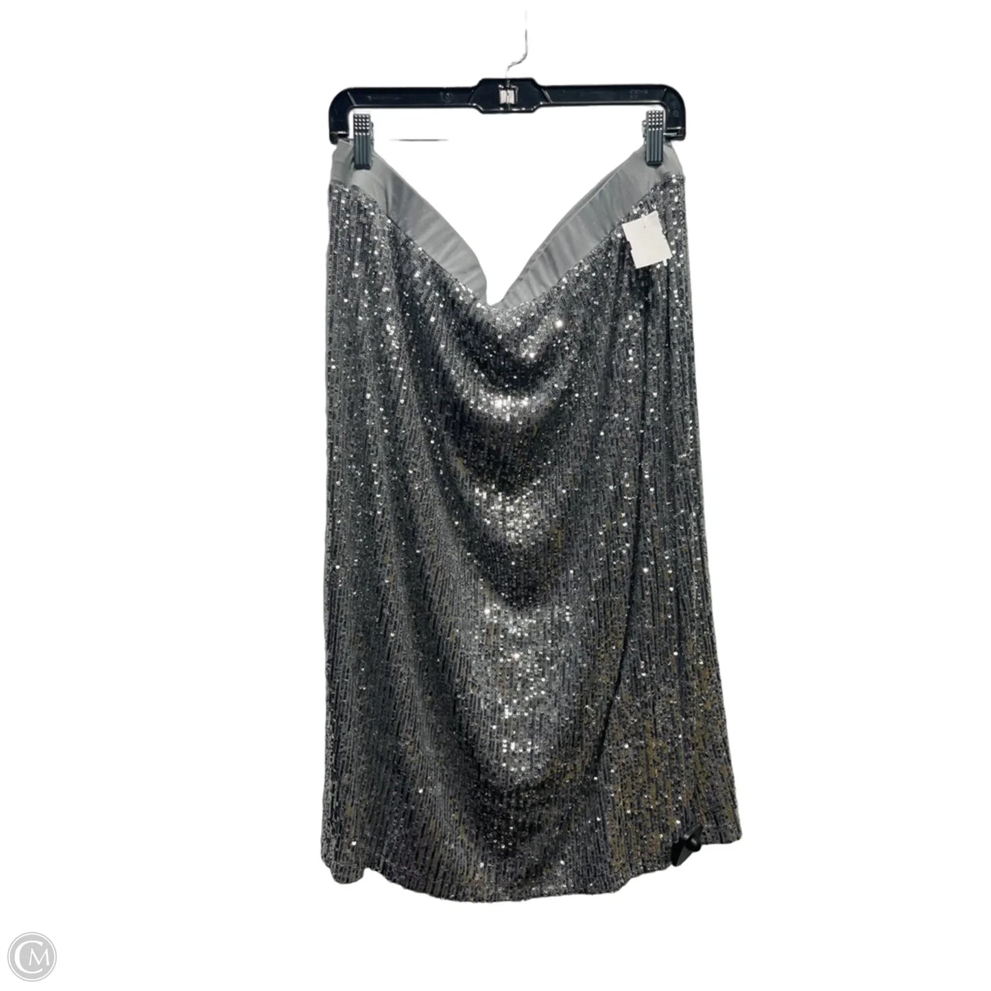 Skirt Midi By Susan Graver In Silver, Size: Xl