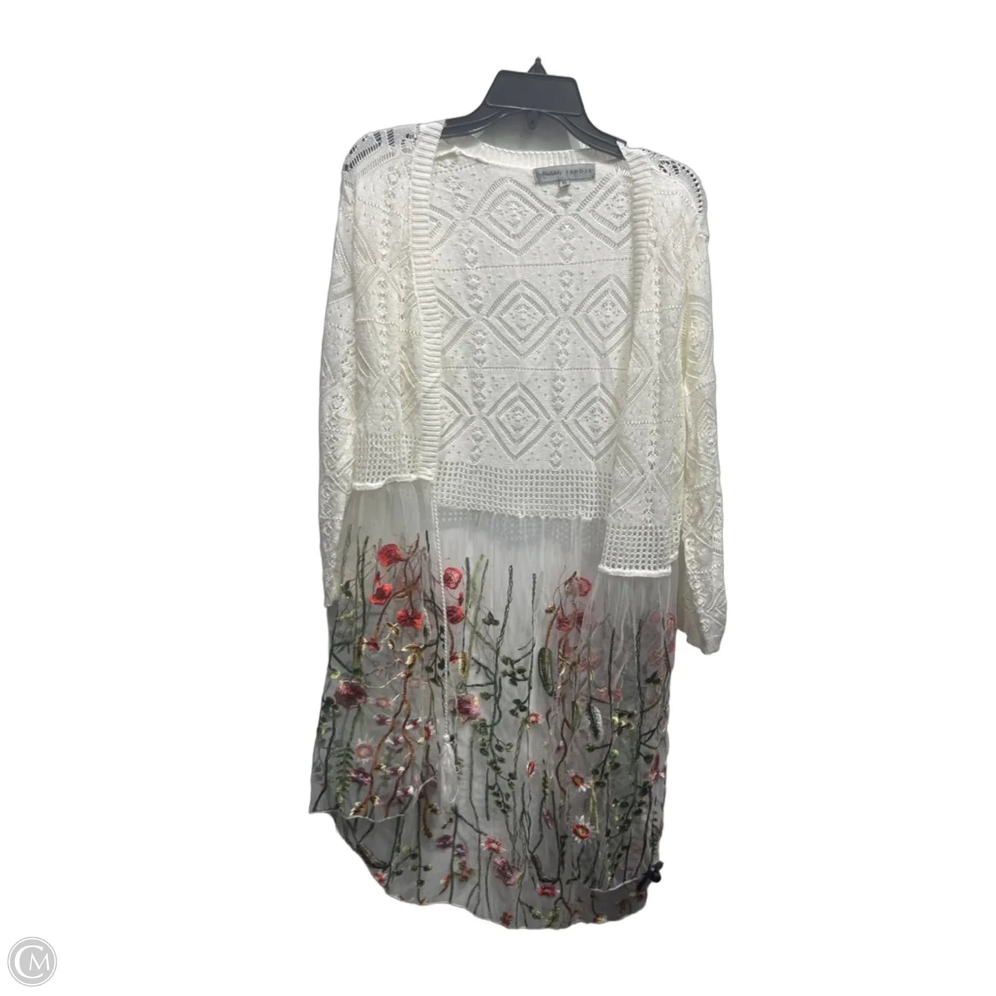 Cardigan By Absolutely Famous In Red & White, Size: Xl