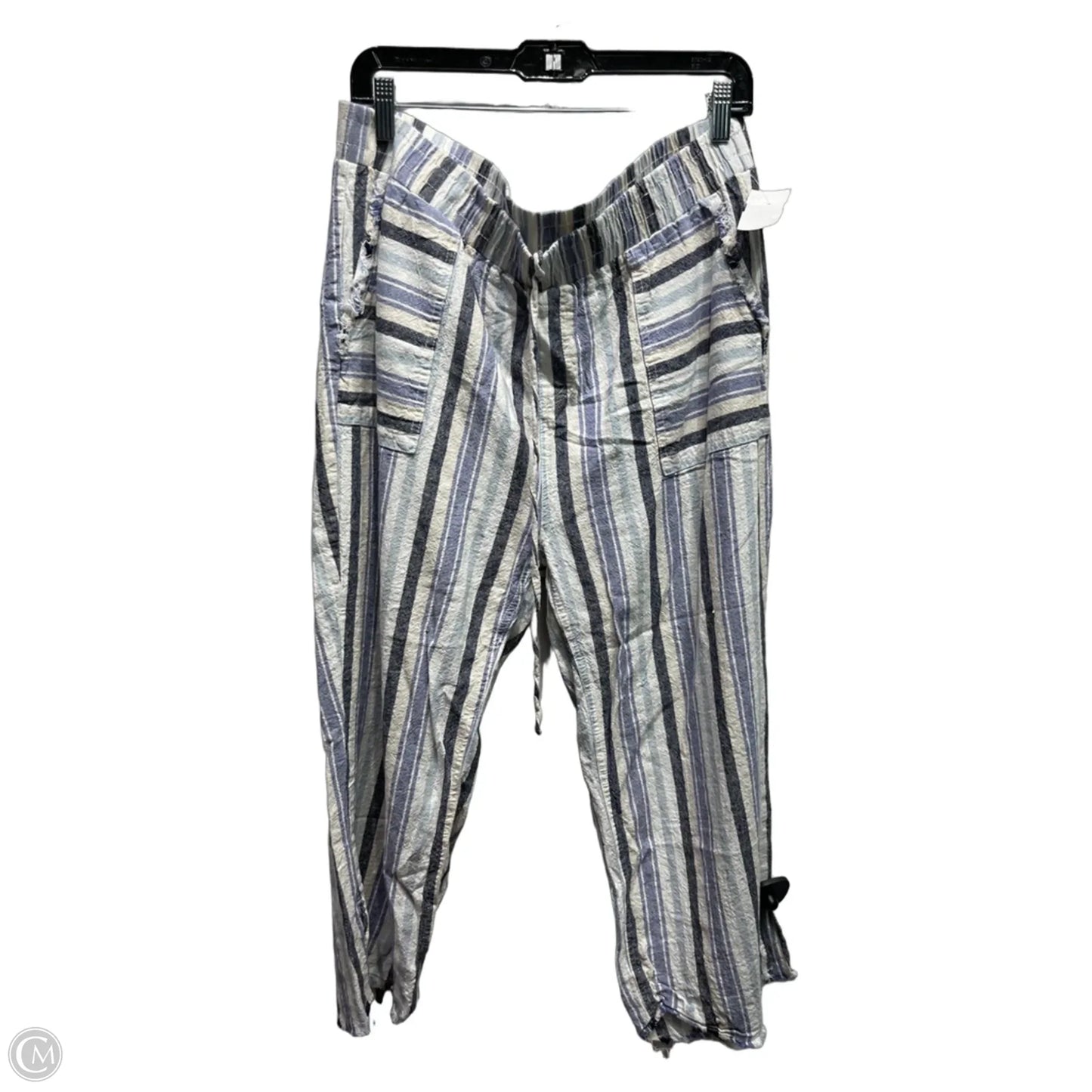 Pants Linen By West Bound In Blue & White, Size: 1x