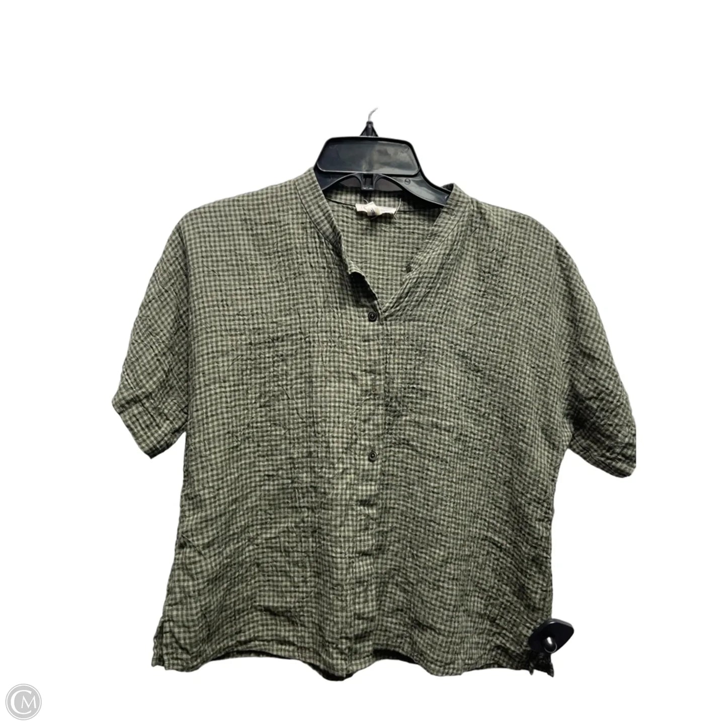 Top Short Sleeve By Eileen Fisher In Green, Size: Xxs