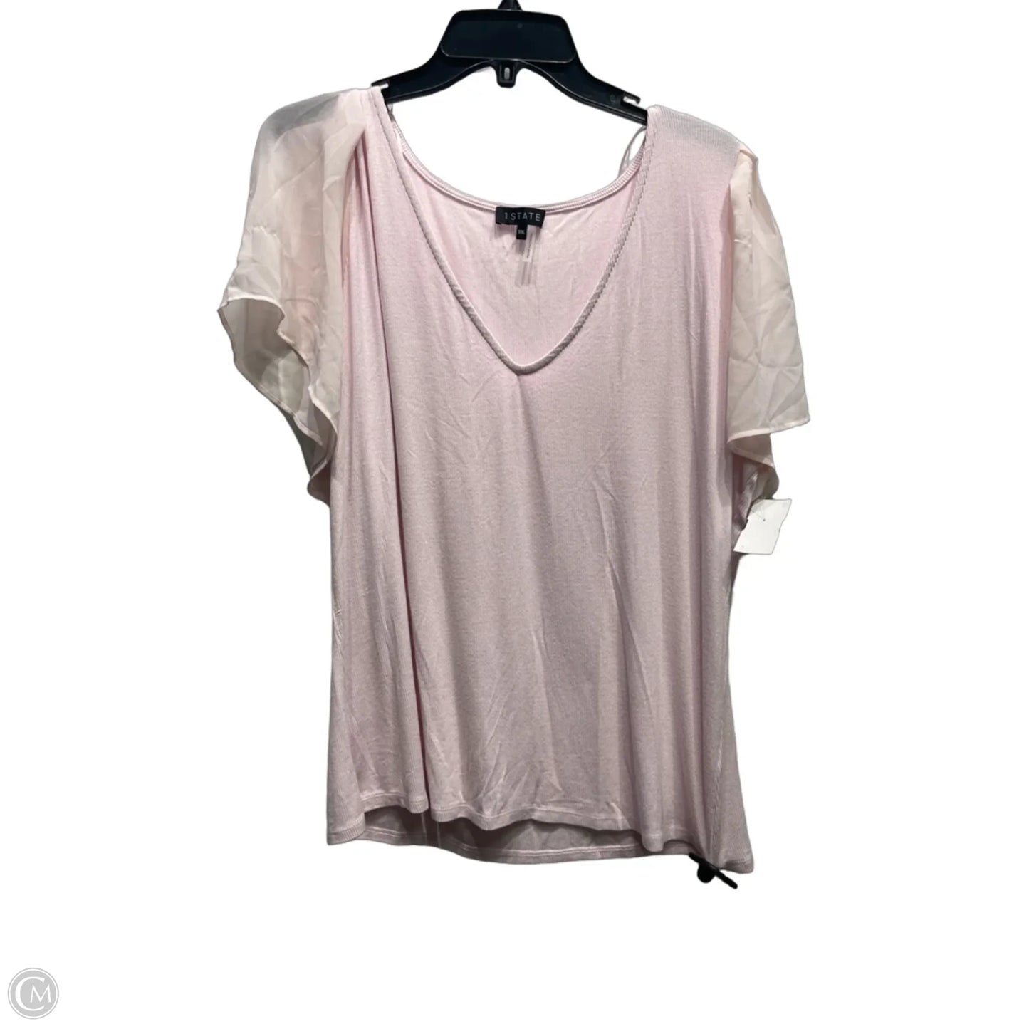 Top Short Sleeve By 1.state In Pink, Size: Xxl