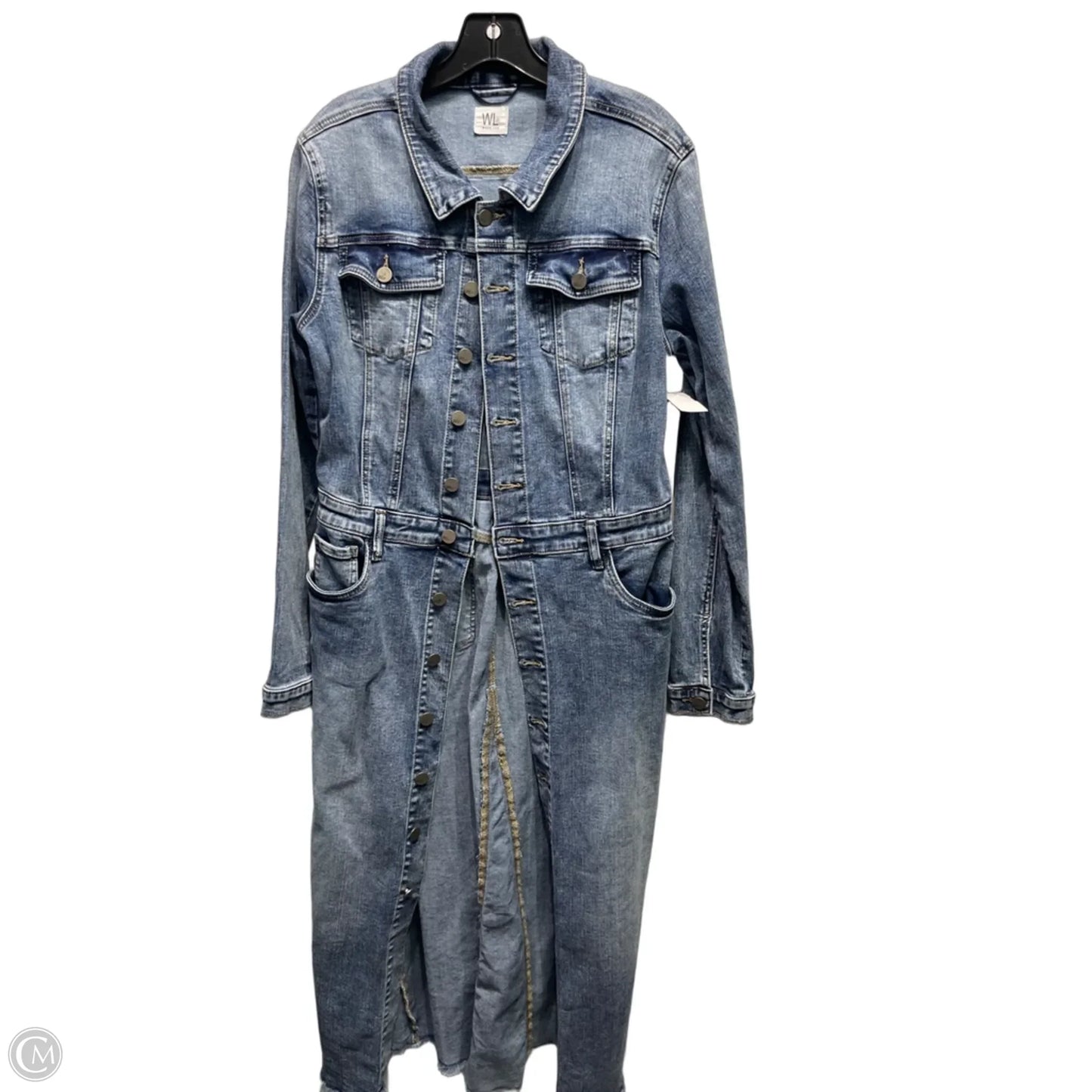 Dress Casual Maxi By WASHLAB In Blue Denim, Size: M