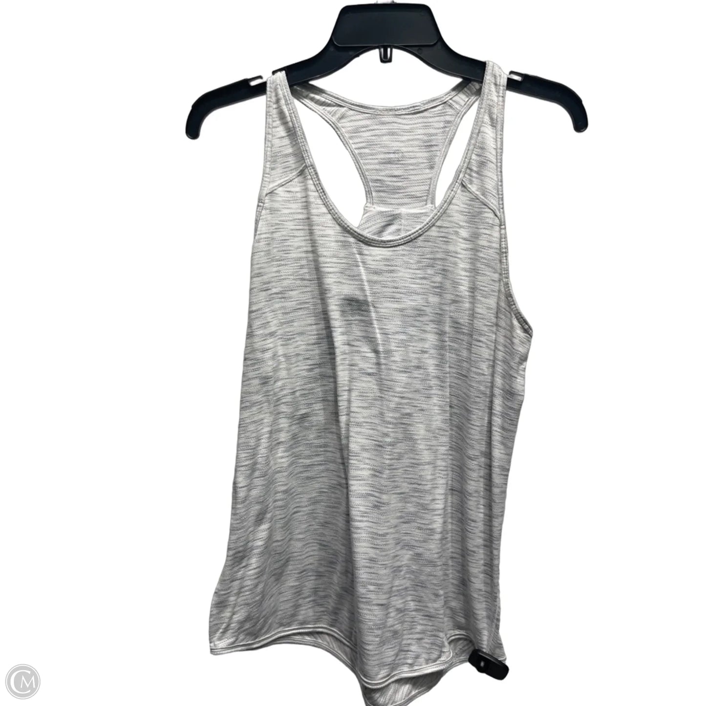 Athletic Tank Top By Lululemon In Grey & White, Size: L
