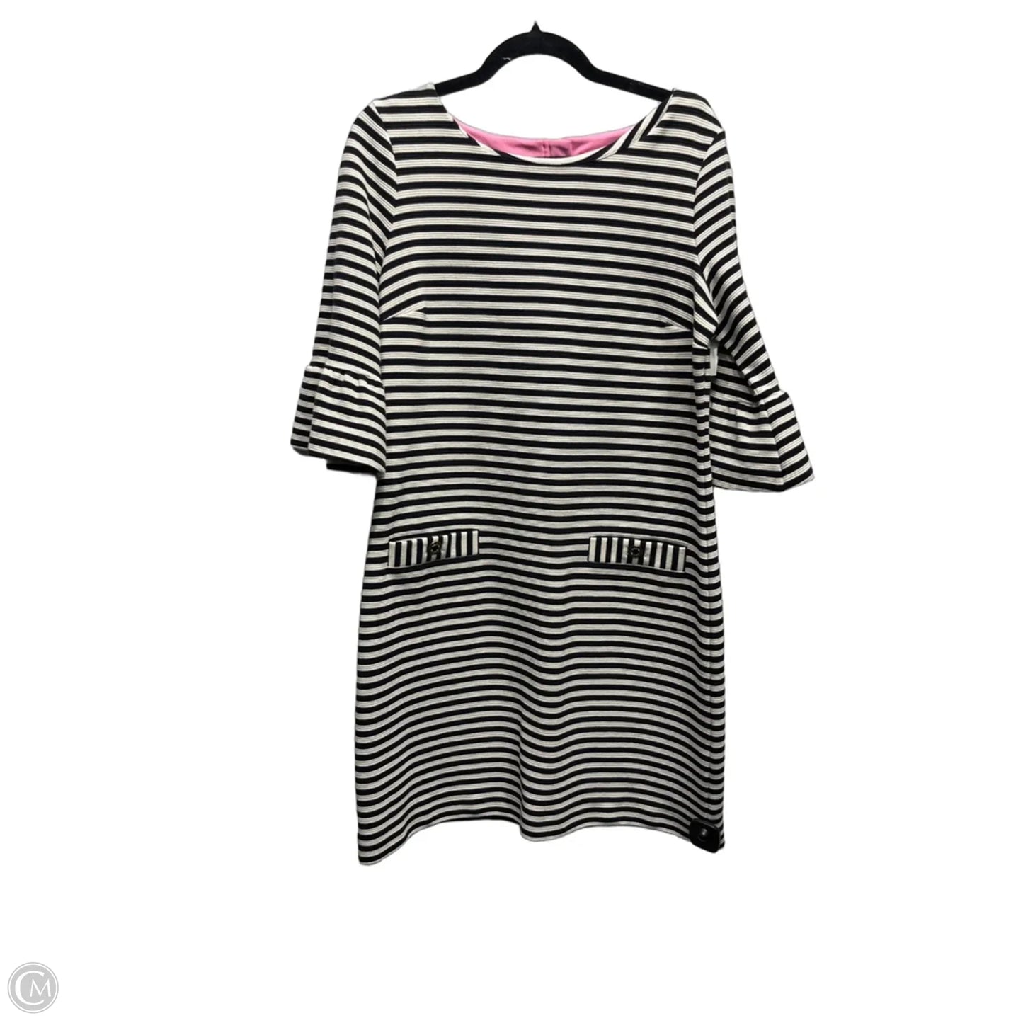 Dress Designer By Lilly Pulitzer In Black & White, Size: L