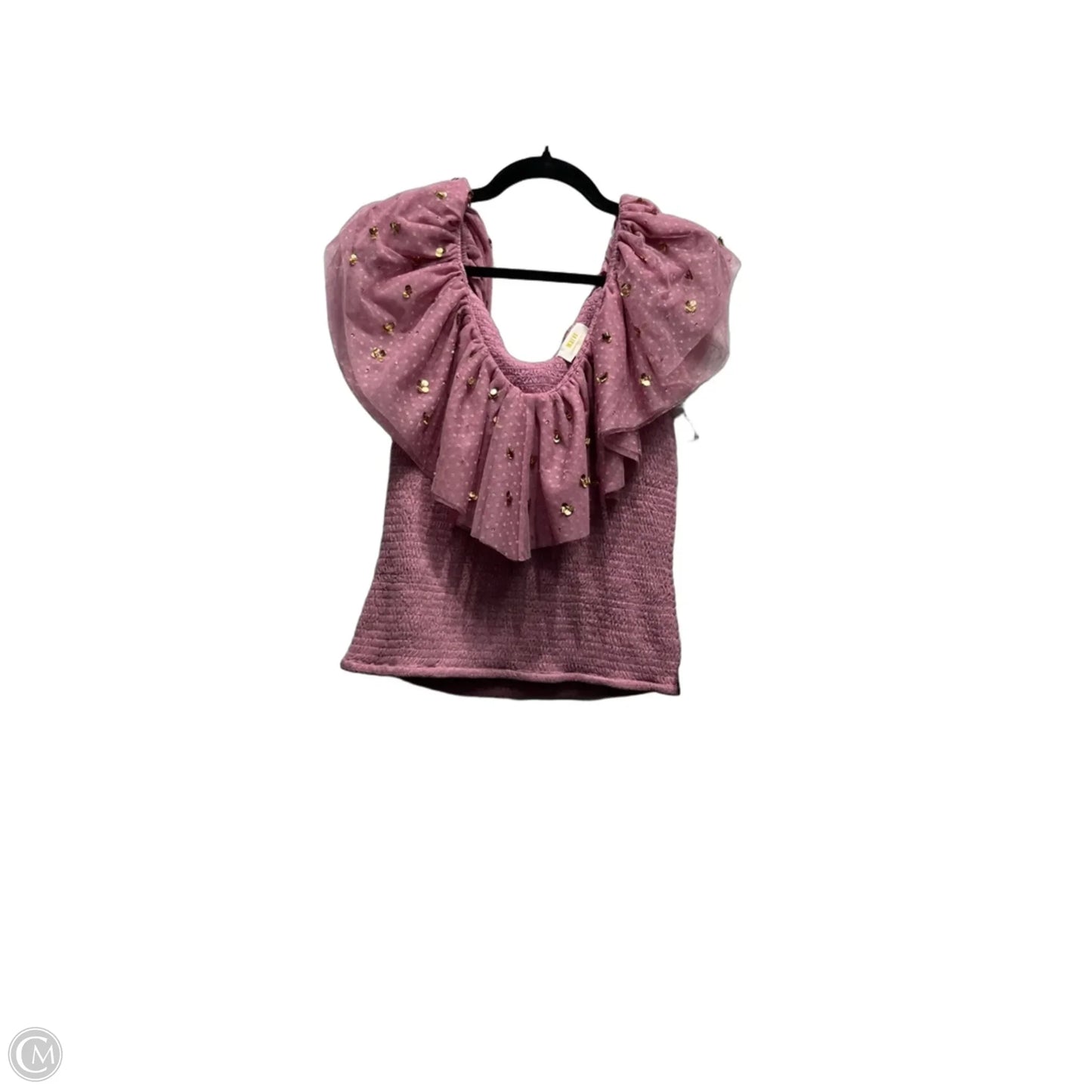Top Short Sleeve By Maeve In Purple, Size: M