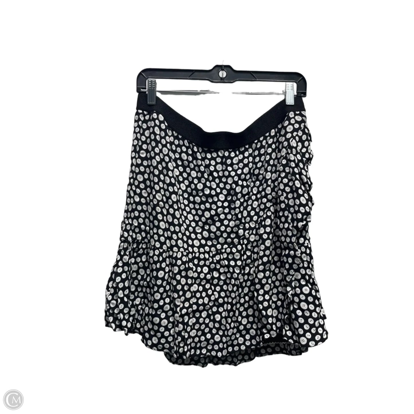 Skirt Mini & Short By Maeve In Black & White, Size: L
