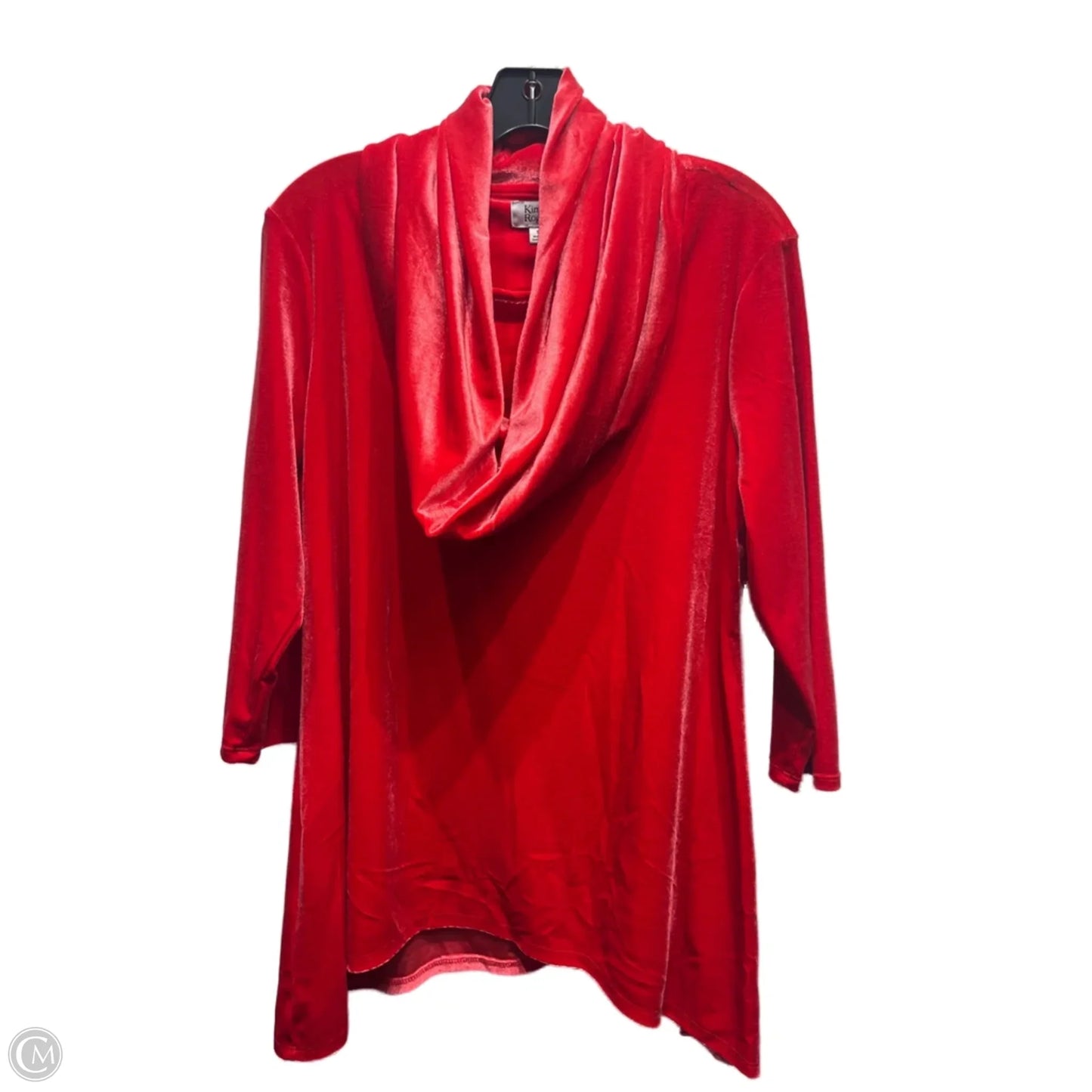 Top Long Sleeve By Kim Rogers In Red, Size: S