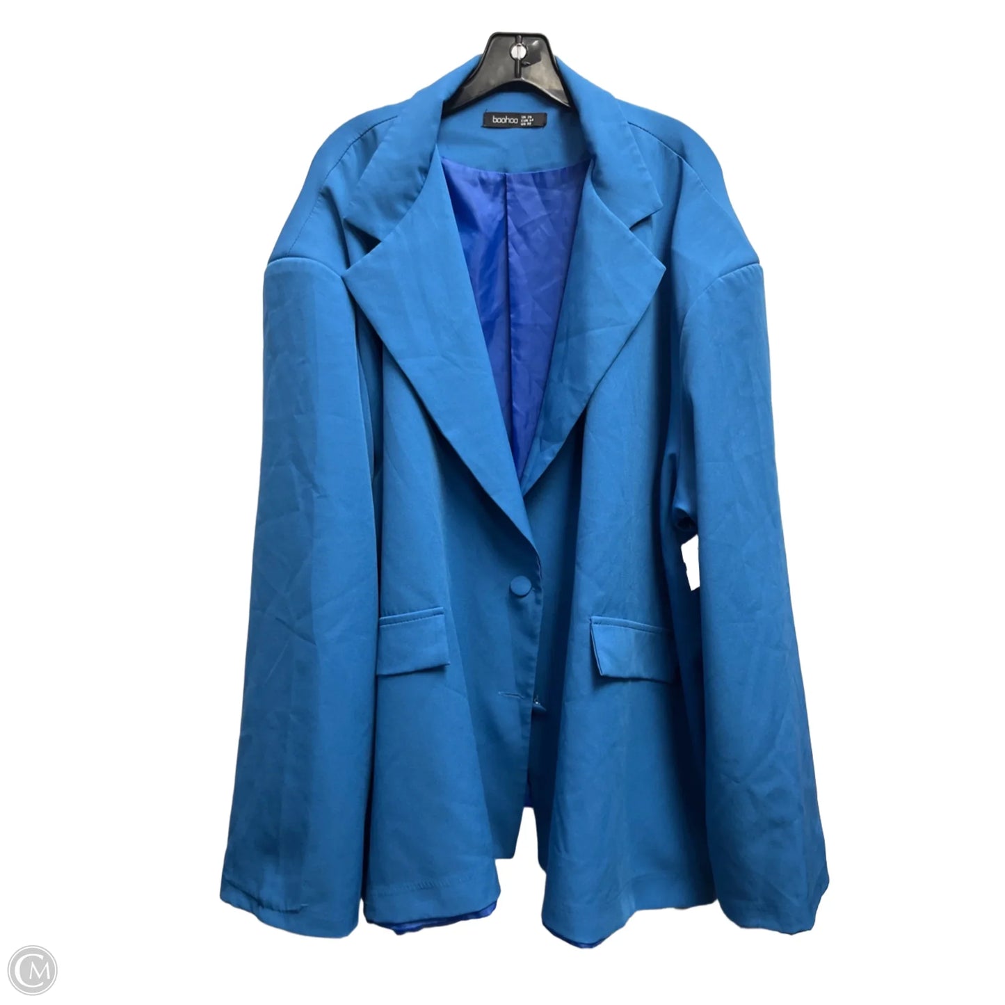 Blazer By Boohoo Boutique In Blue, Size: 3x