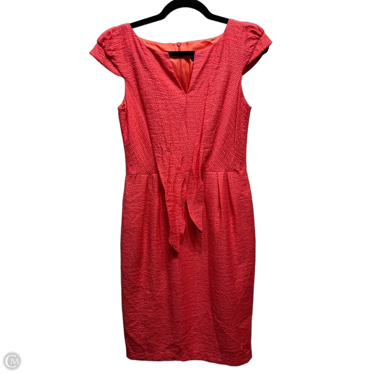Dress Work By David Meister In Coral, Size: Xs