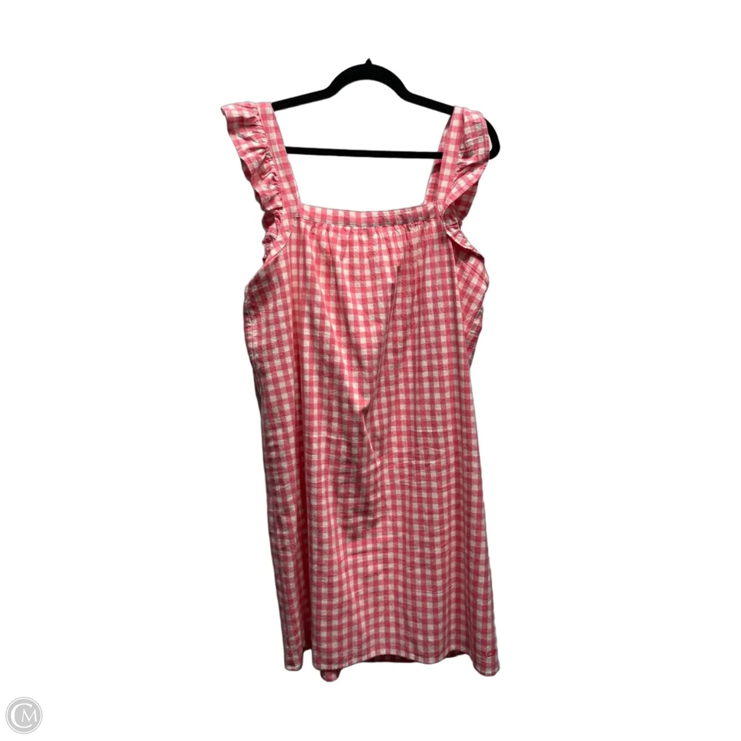 Dress Casual Short By Vineyard Vines In Pink & White, Size: M